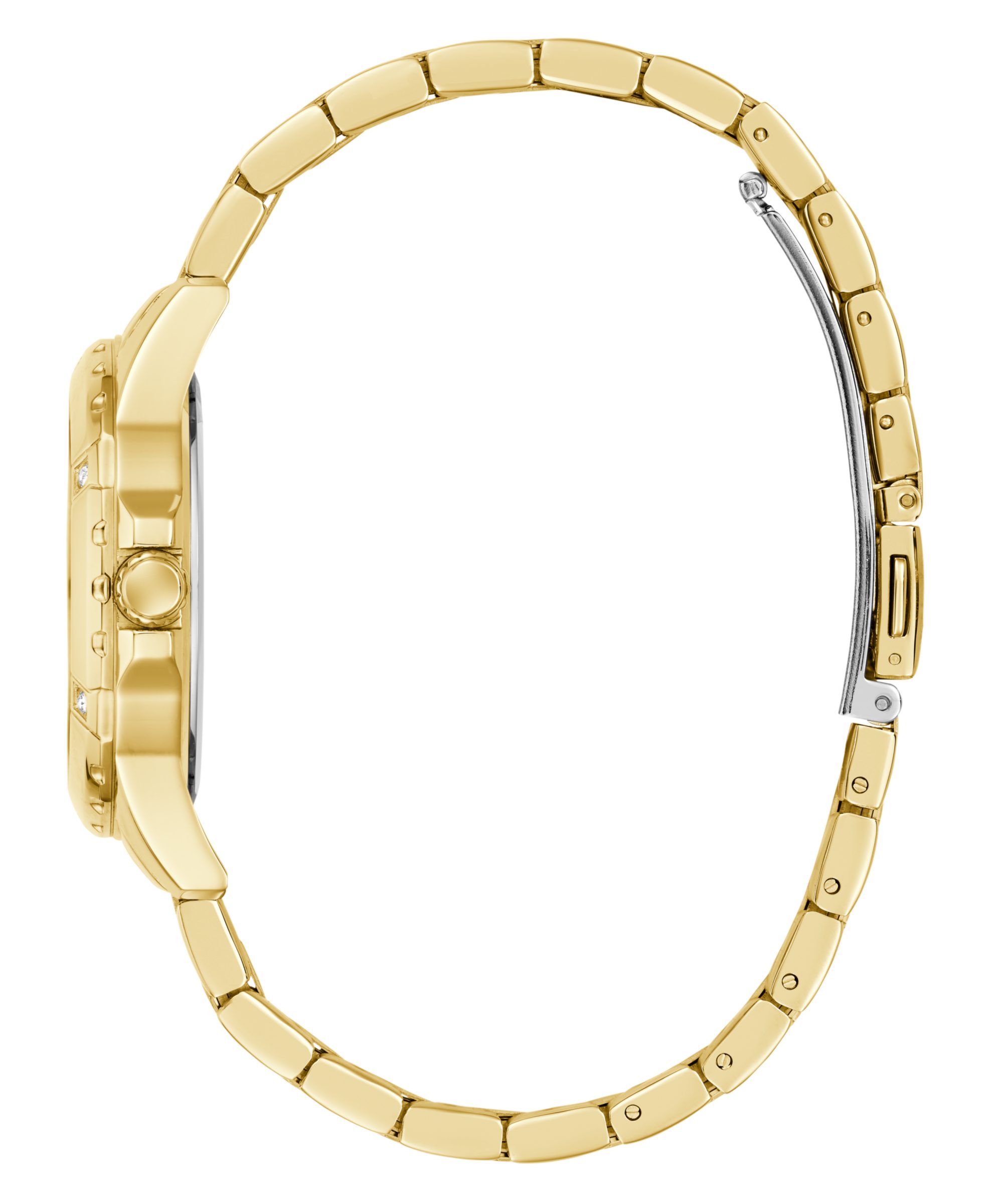 Guess Quarzuhr MIST GW0948L2, Armbanduhr, Damenuhr, Edelstahlarmband, Kristallsteine