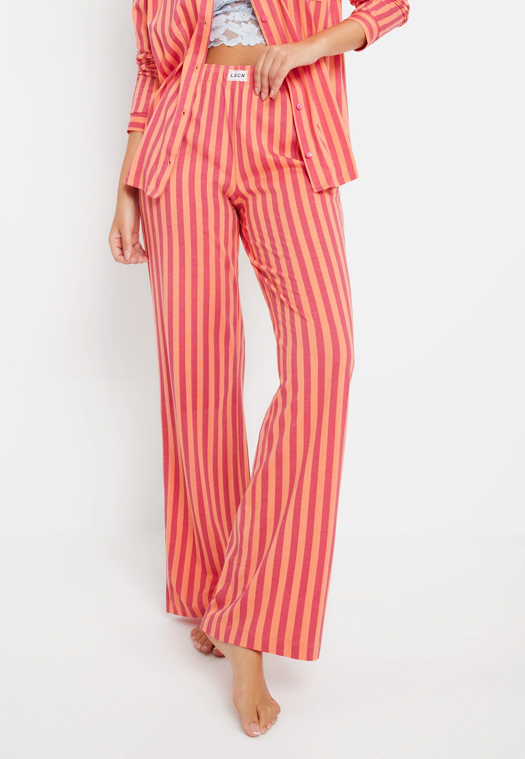 LSCN by LASCANA Pyjamahose (1-tlg) mit weitem Bein