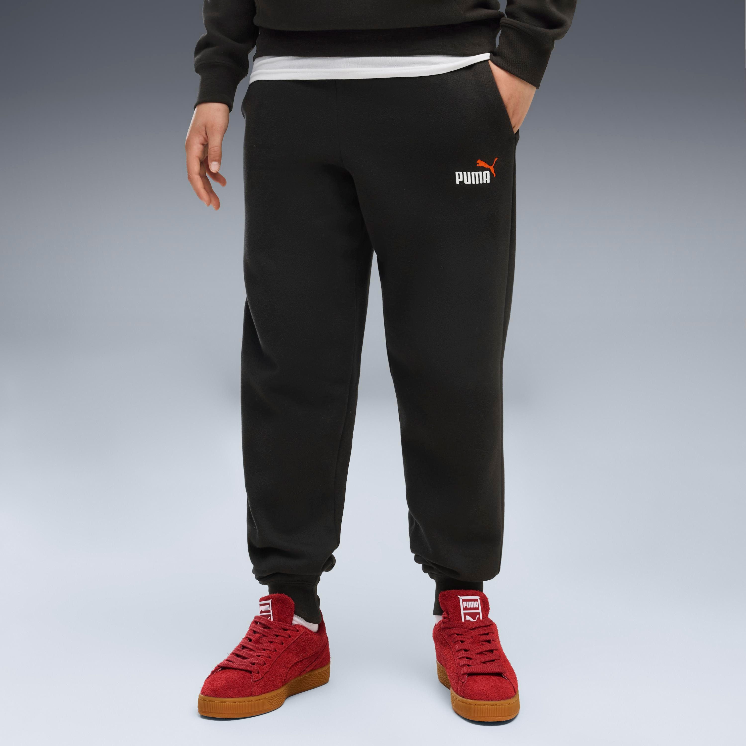 PUMA Trainingshose ESS 2 COLOR NO 1 LOGO SWEATPANTS FL B mit elastischem Bund, mit gerippten Bündchen