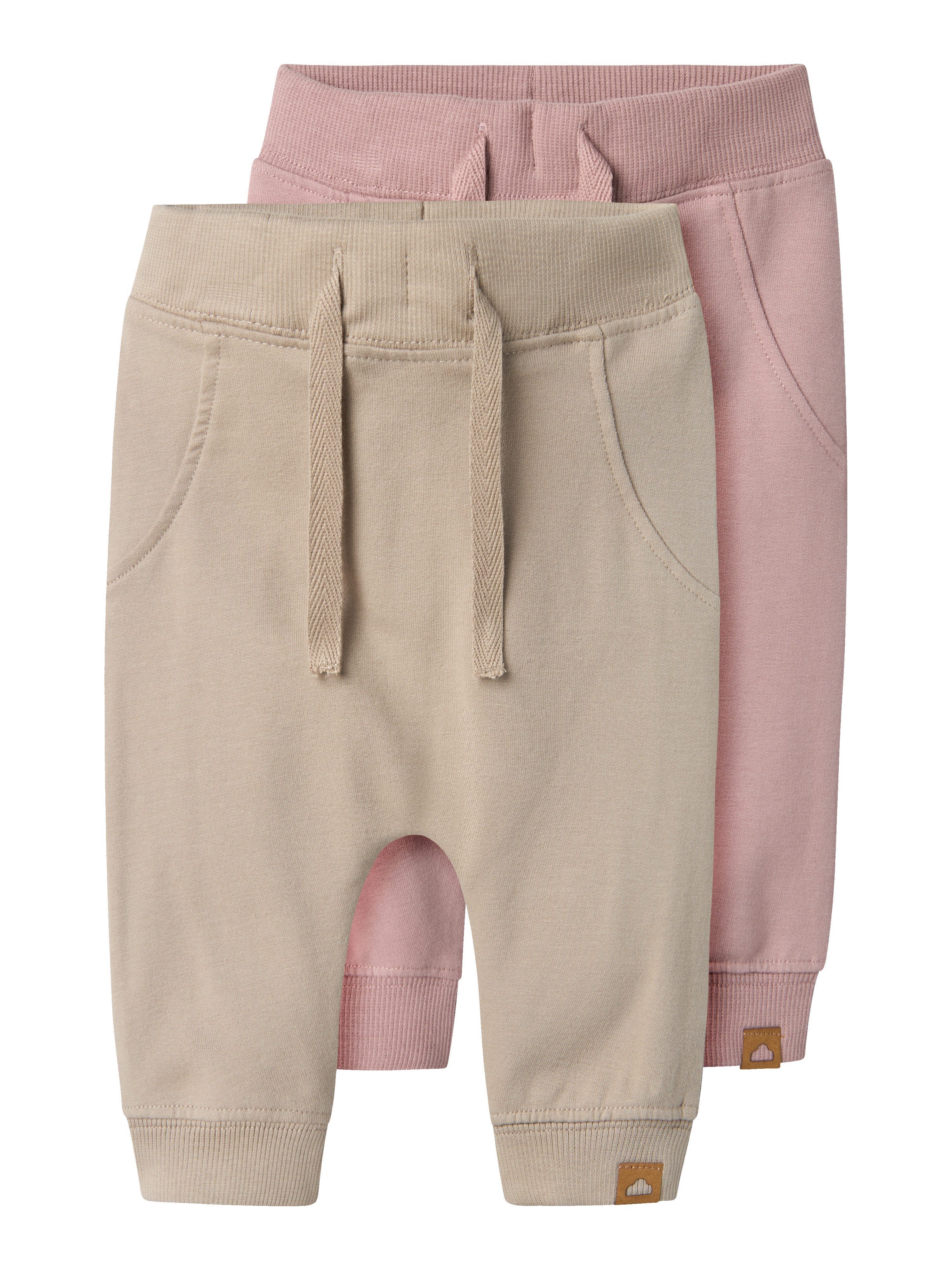 Name It Sweathose NBNTAKKI mit verstellbarem Bund und bequemer Form (Packung, 2-tlg) meliert, regular fit, Baumwollmix, Sweatware