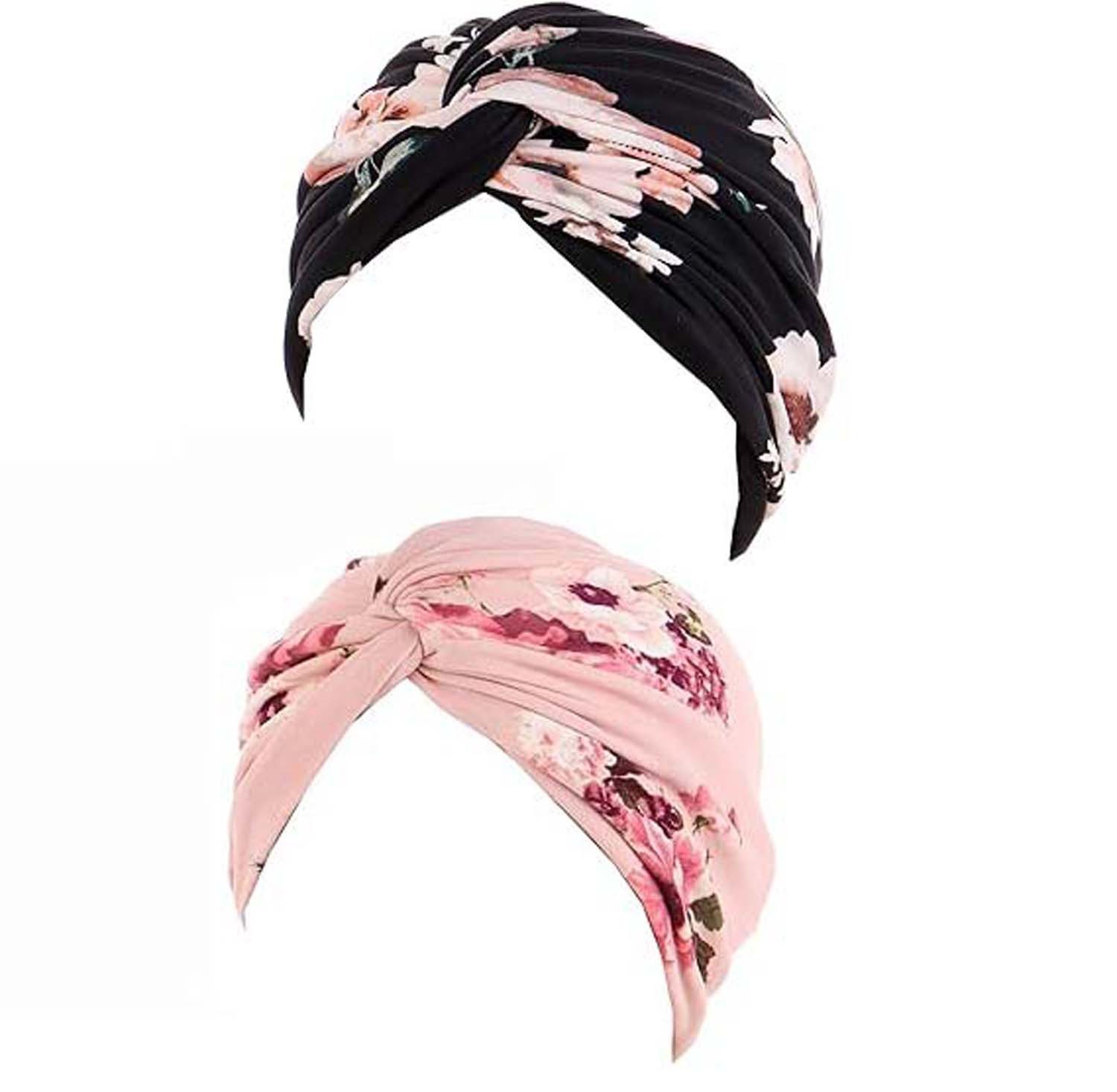 Bwecuy Kopftuch Krepp Twist Turban Unisex - Boho Kopftuch, (2-St)
