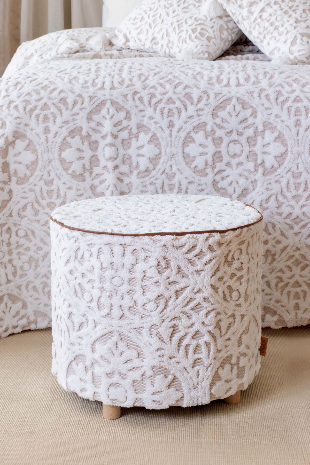 en.casa Polsterbank (1-St), mit waschbarem Bezug, beige