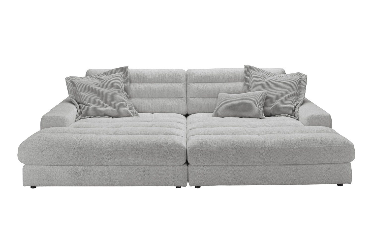 KAWOLA verschiedene Stoff Farben grau LANA, Big-Sofa