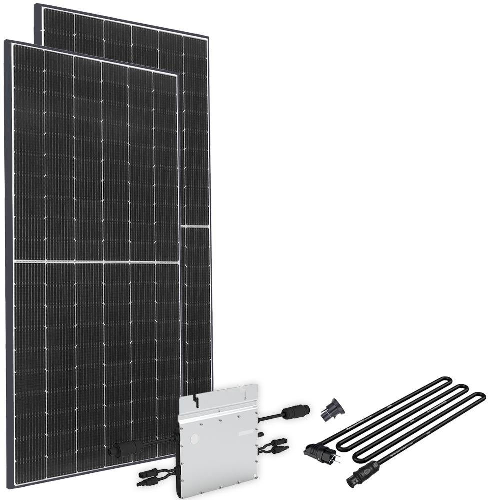 offgridtec Solaranlage Solar-Direct 830W HM-800, 415 W, Monokristallin, Schukosteckdose, 5 m Anschlusskabel, ohne Halterung