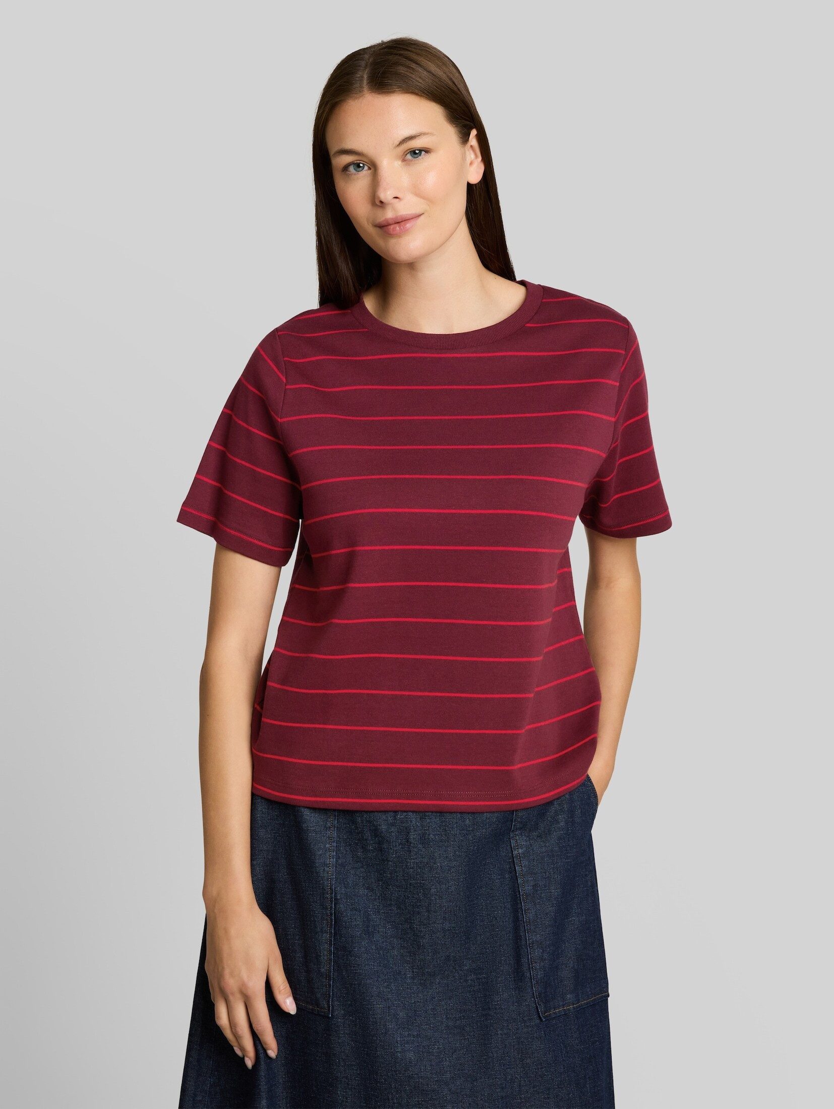 TOM TAILOR T-Shirt T-Shirt (im Einserpack) T-Shirt aus Baumwolle
