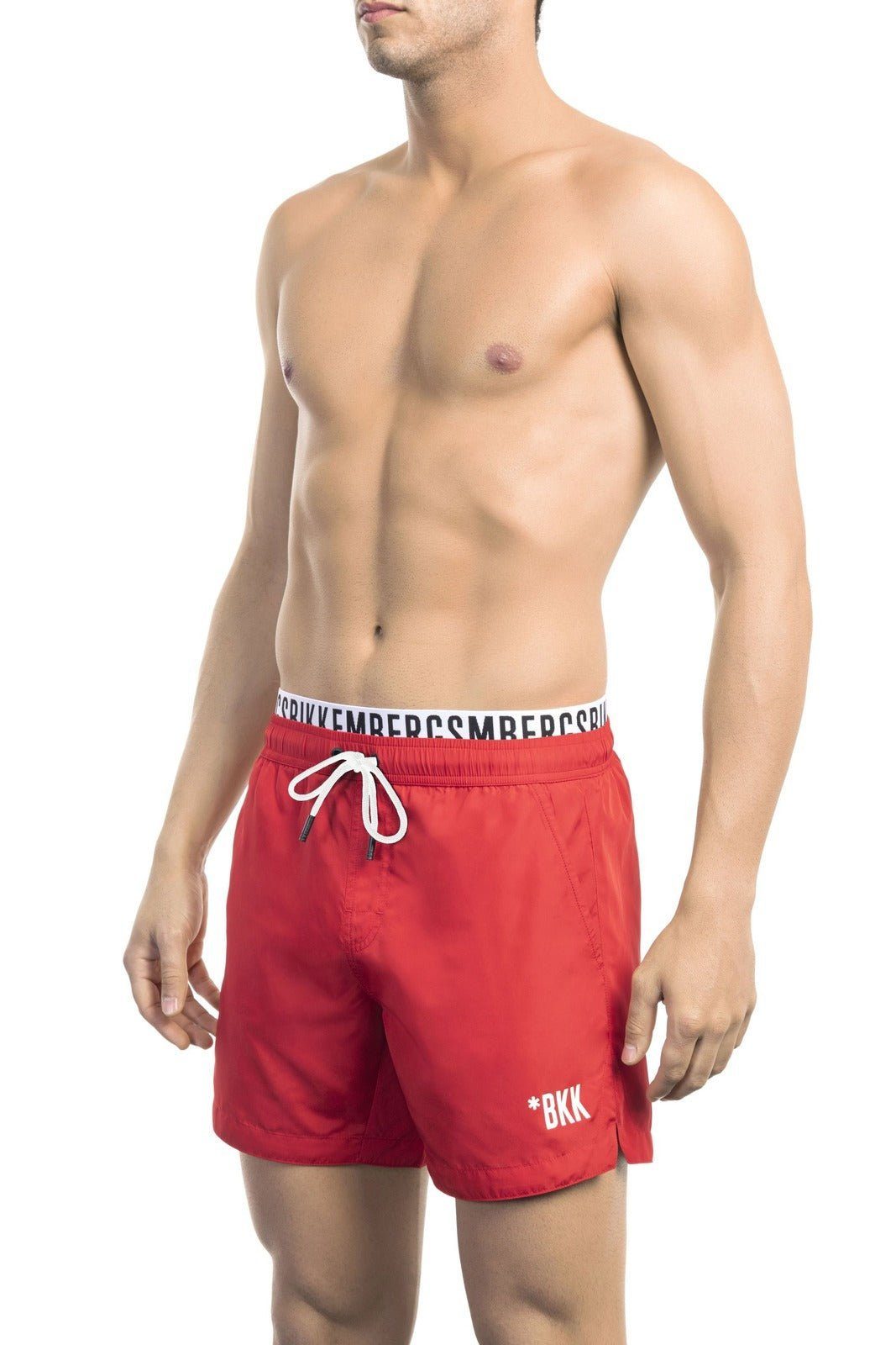 Bikkembergs Boxer-Badehose Bikkembergs deinen Sommerurlaub Must-Have Boxershorts, für Beachwear, Herren Rot