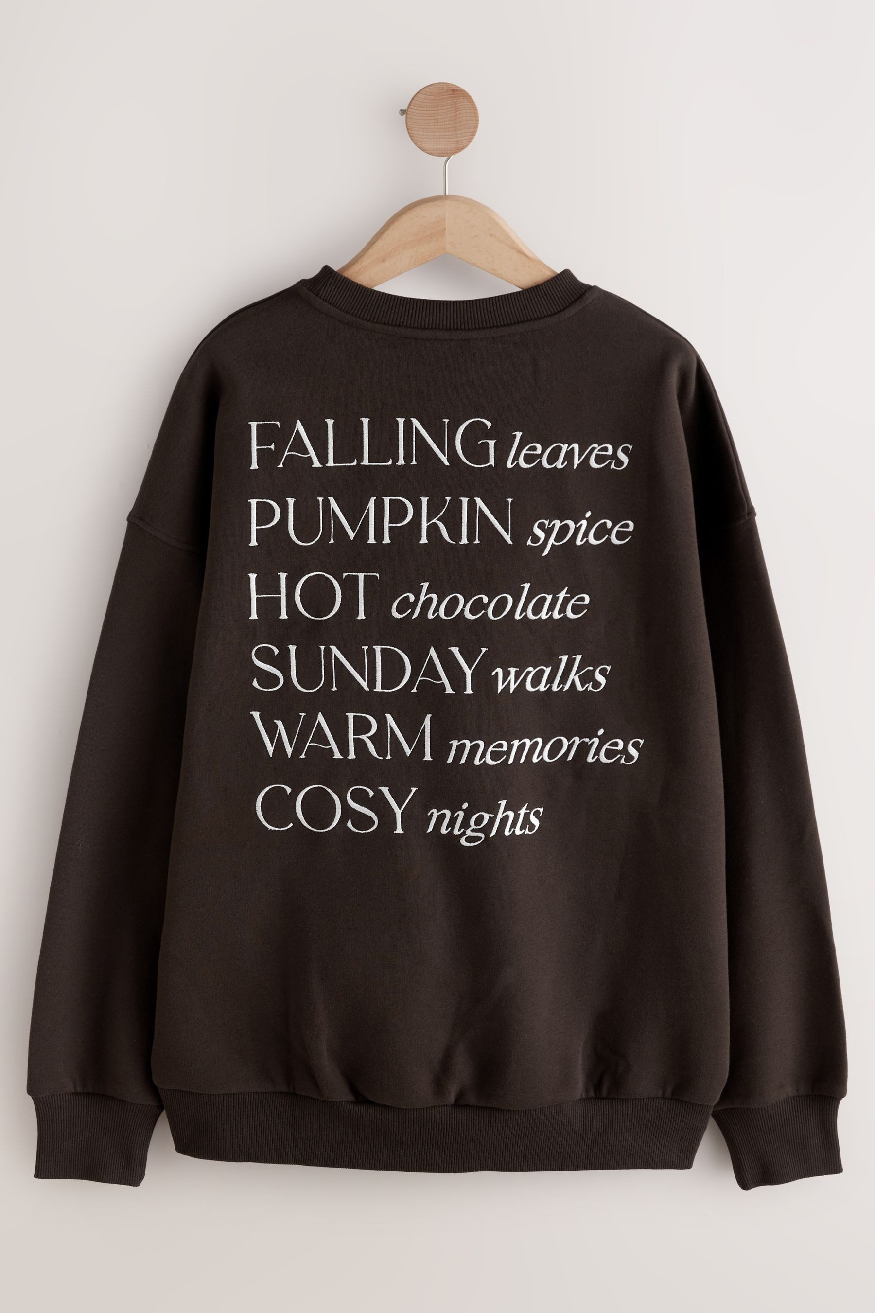 Next Sweater Sweatshirt mit Rundhalsausschnitt mit Herbstmotiv (1-tlg) günstig online kaufen