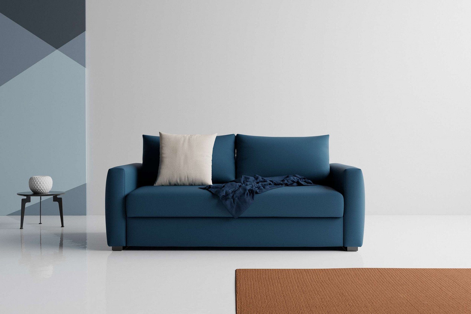 INNOVATION LIVING ™ 3-Sitzer Cosial Schlafsofa, 1 Teile, komfortables, kompaktes Design kombiniert mit nordischem Charakter. Navy Blue
