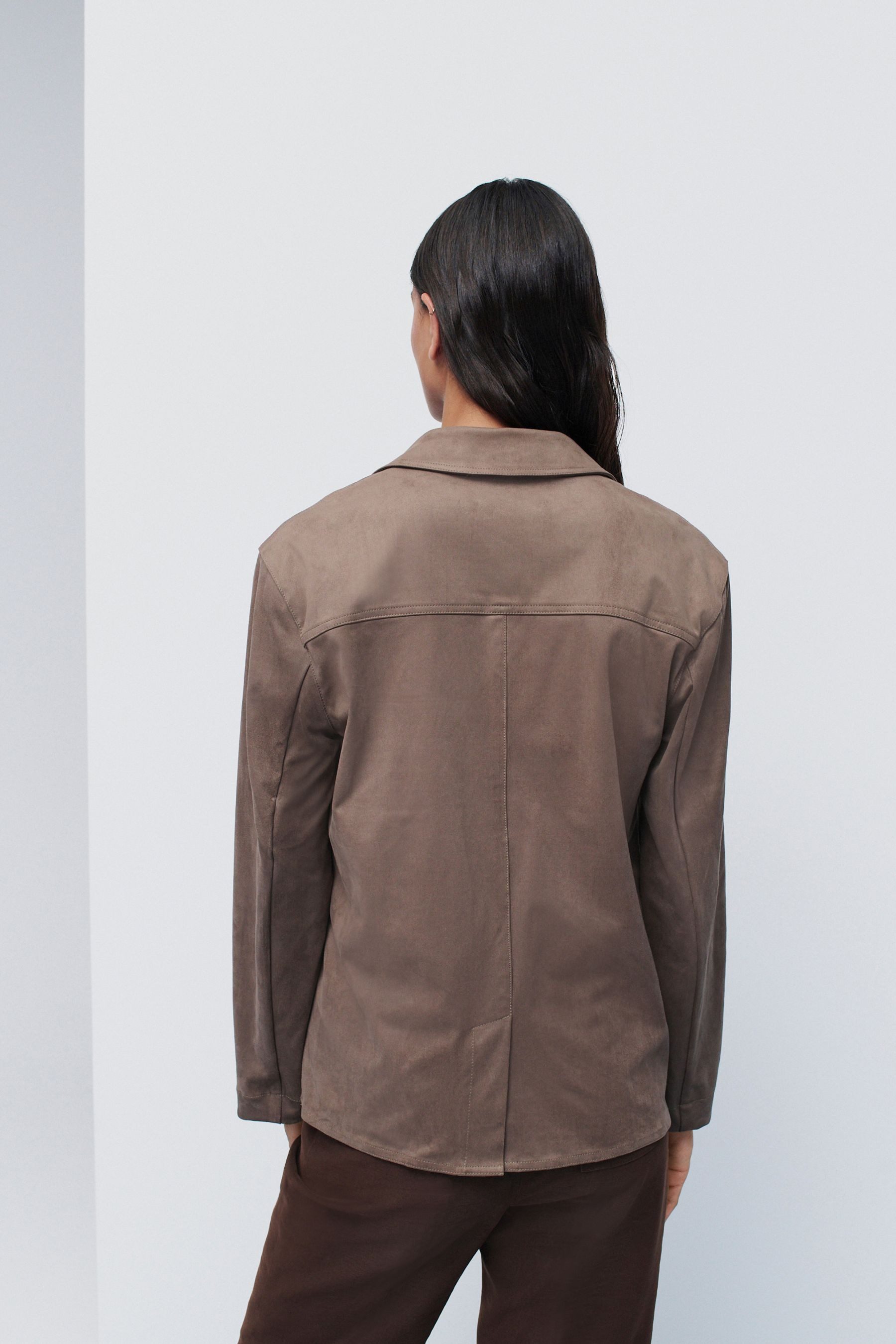 Next Jackenblazer Blazer aus Velourslederimitat mit günstig online kaufen
