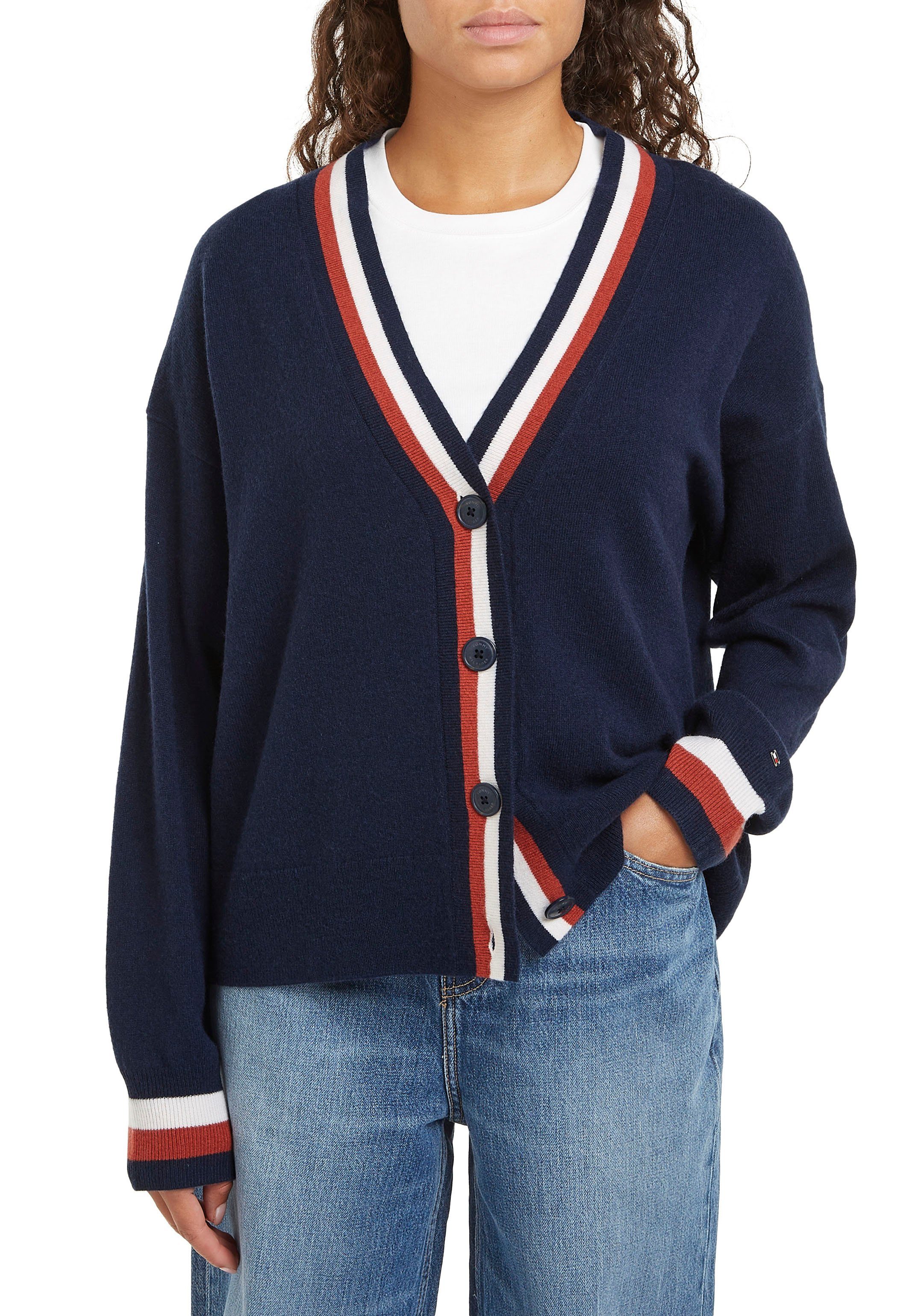 Tommy Hilfiger Strickjacke GLOBAL STP WOOL günstig online kaufen