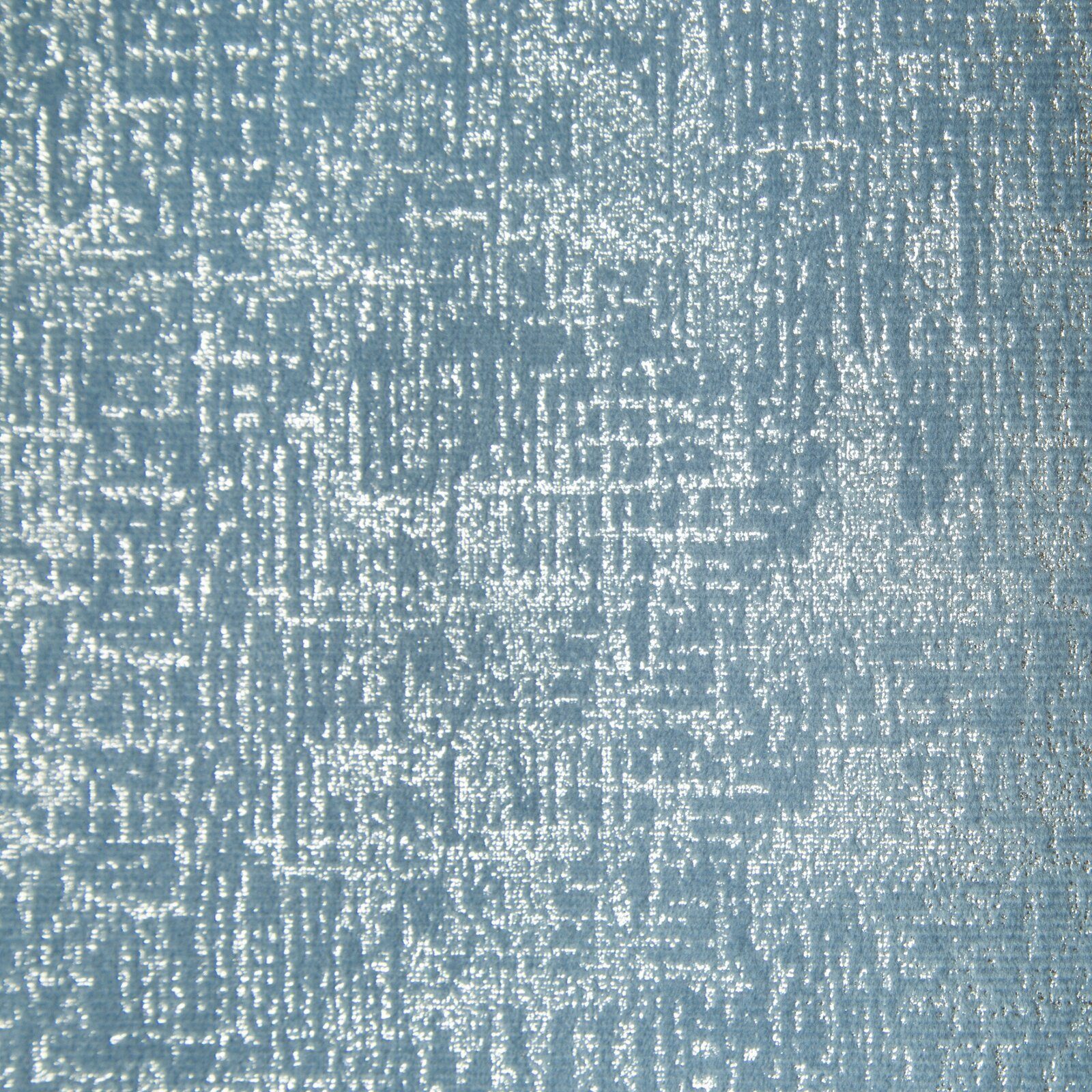 Kräuselband, Vorhang ZYPERN, 140x270, Blickdicht, Silbernes Muster, Glamour Design91, Glanz, blau