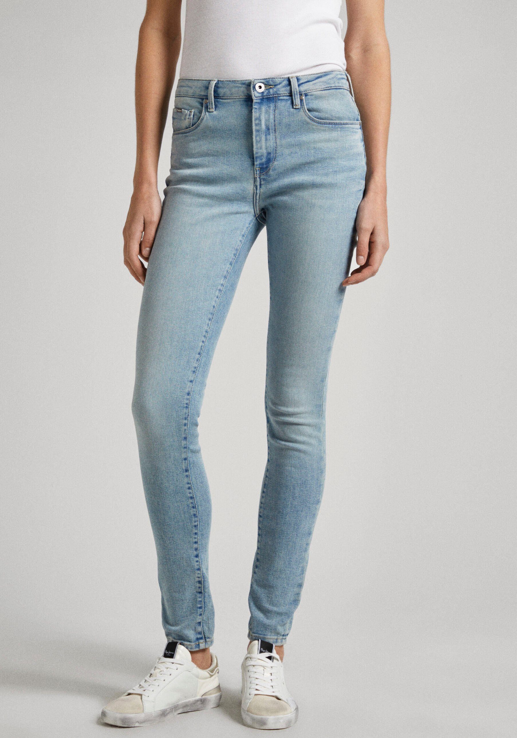 Pepe Jeans Skinny-fit-Jeans in Used-Optik