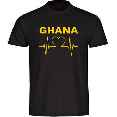 multifanshop T-Shirt Kinder Ghana - Herzschlag - Boy Girl