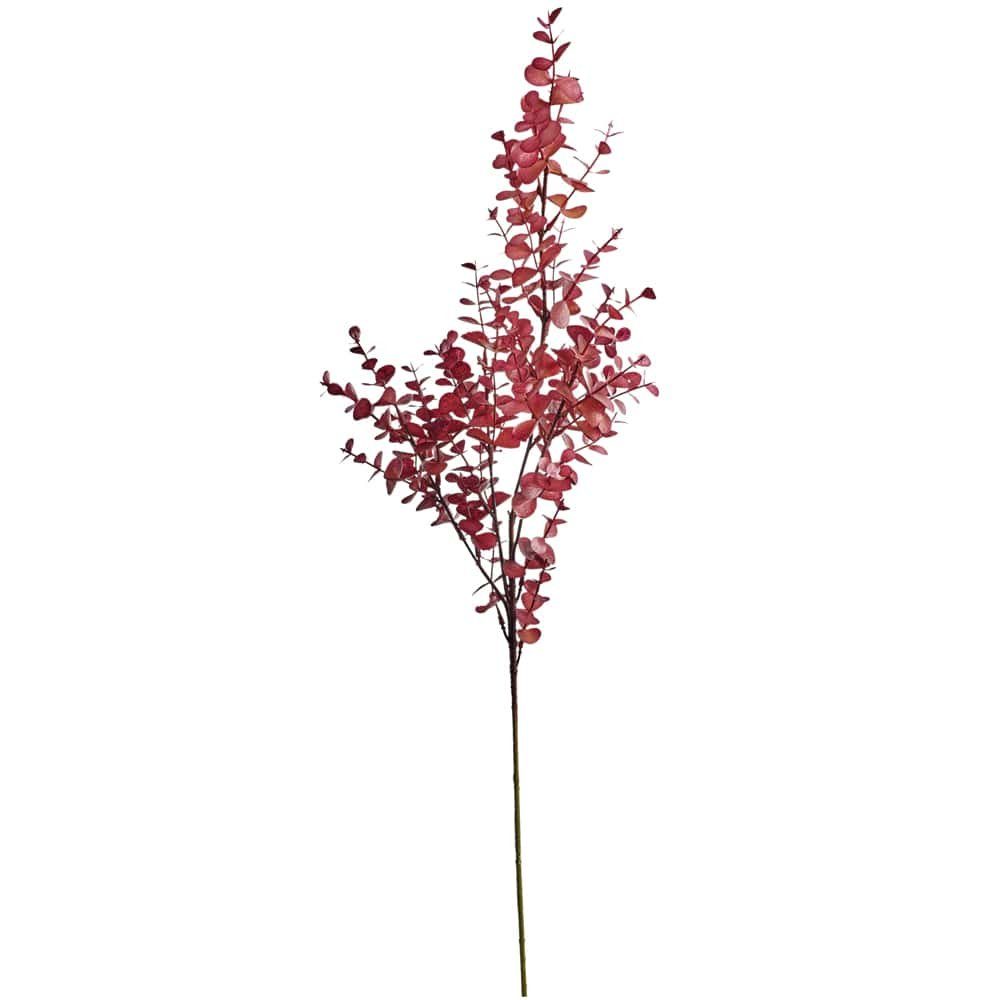 Kunstblume Eukalyptus Kunstpflanze Dekozweig Naturdeko 79 cm bordeaux Eukalyptus, matches21 HOME & HOBBY, Höhe 79 cm