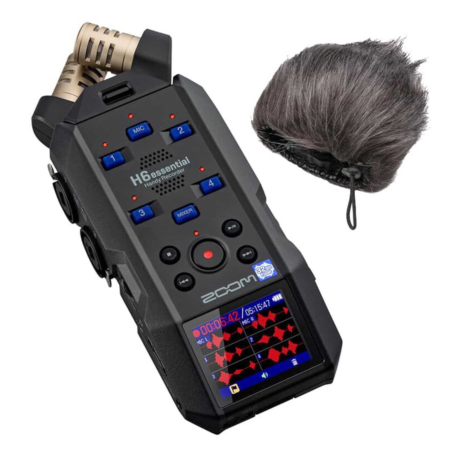 Zoom Audio-Recorder H6essential mit Windschutz WSH-4e Digitales Aufnahmegerät
