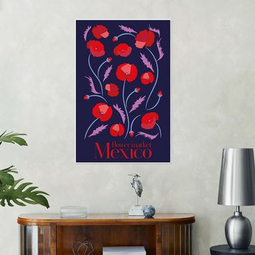 Posterlounge Poster Pineapple Licensing, Flower Market Mexico, Vintage Grafikdesign