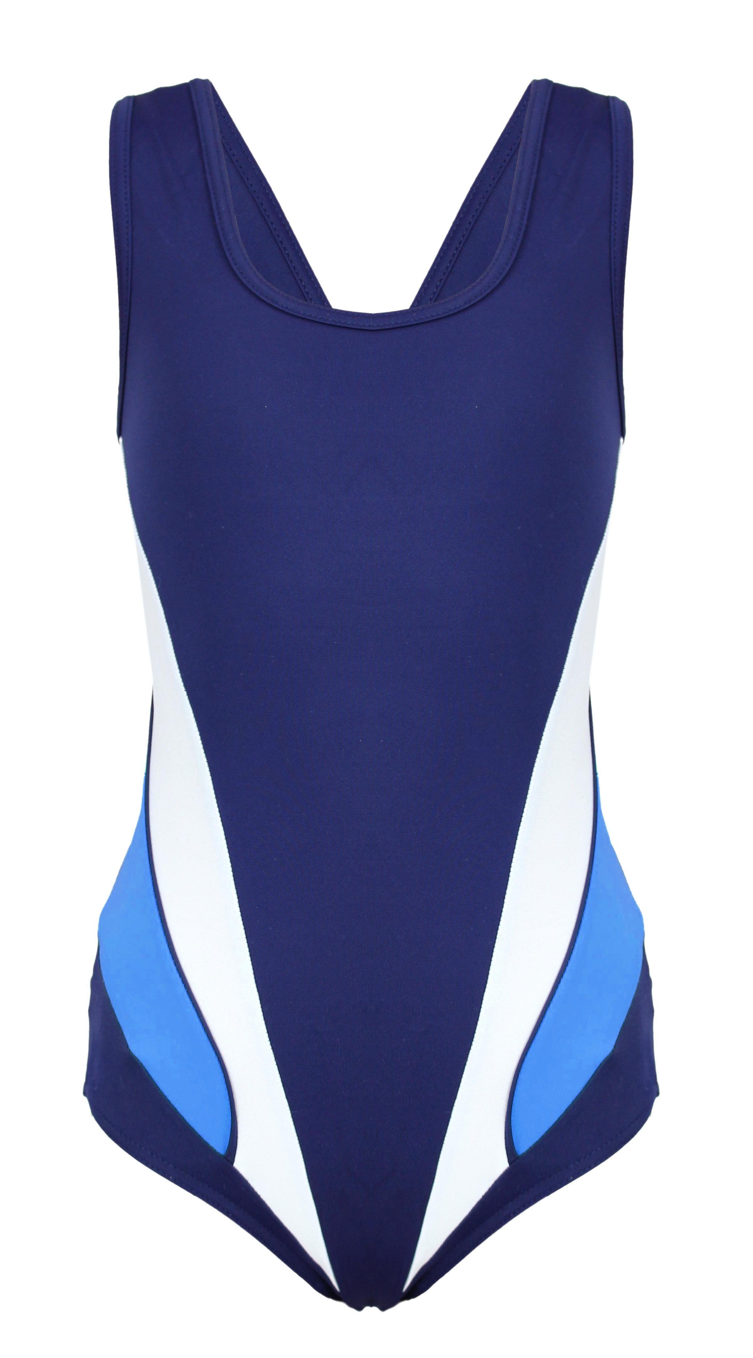 Sportlich Schwimmanzug / Mädchen mit Schwimmanzug Y-Träger Aquarti Aquarti Blau Dunkelblau