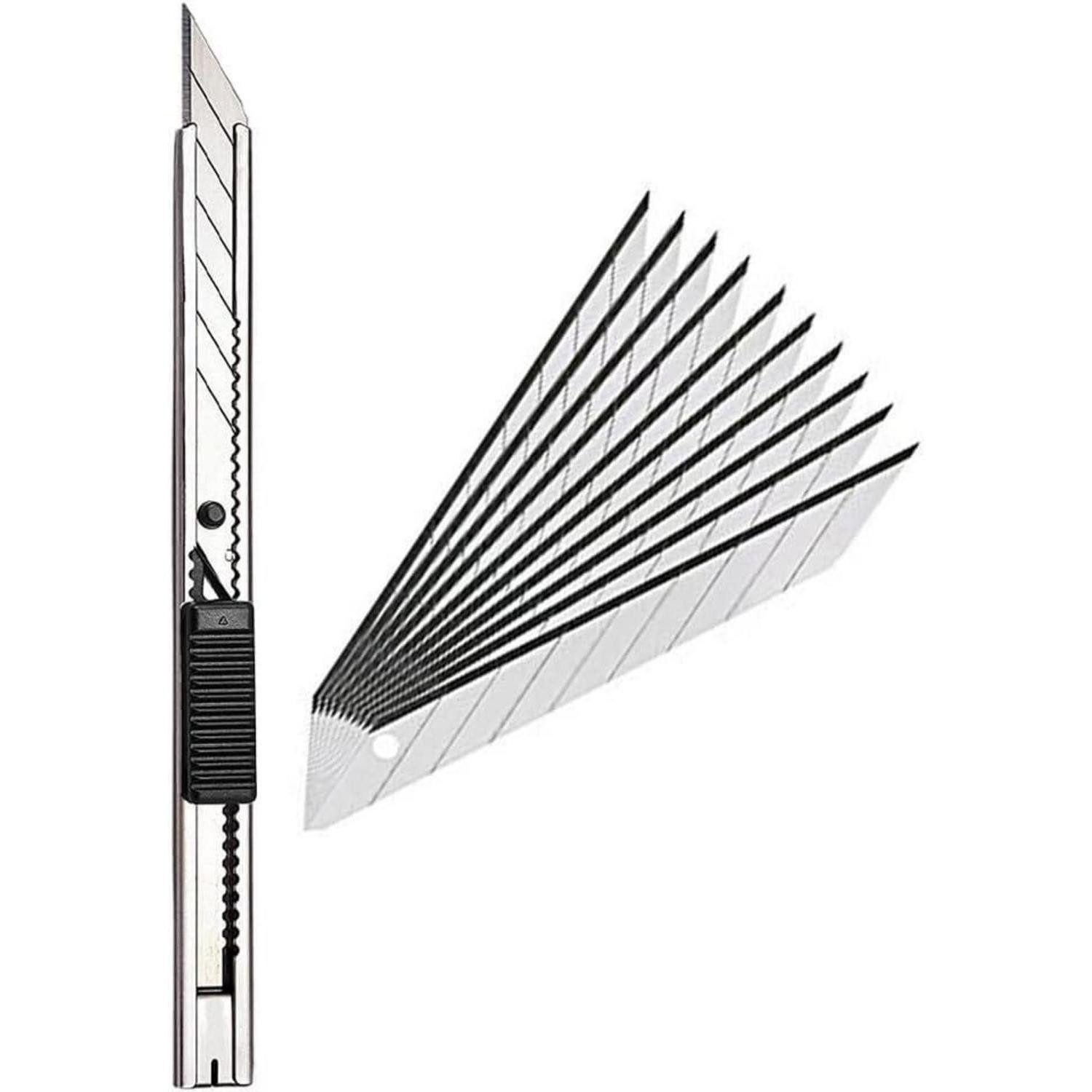 LuxusKollektion Cuttermesser Cuttermesser Edelstahl 30 Grad 10x9mm 30-Grad-Messer mit Klingen