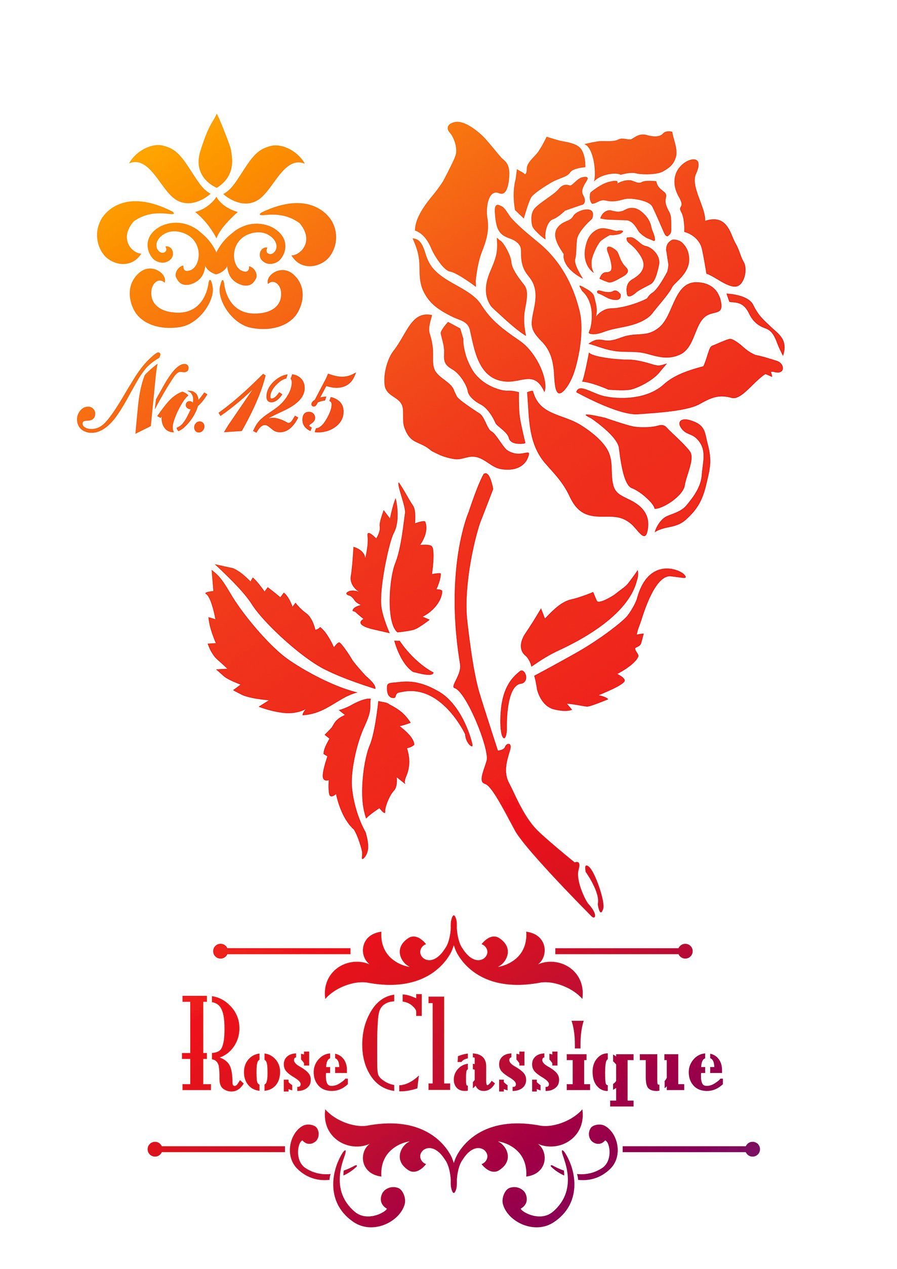 Viva Decor Schablone Rose Classic DIN A4 Malschablone Online Kaufen 