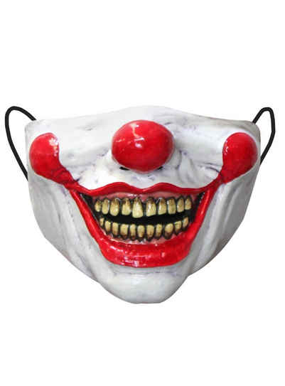 Ghoulish Productions Verkleidungsmaske Clown Mundmaske, Halbmaske aus Latex zum Tragen über Deinen Mundschutz