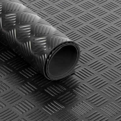 Floordirekt Bodenschutzmatte Gummiläufer "Karo", viele Größen, aus SBR-Gummi, Läufer