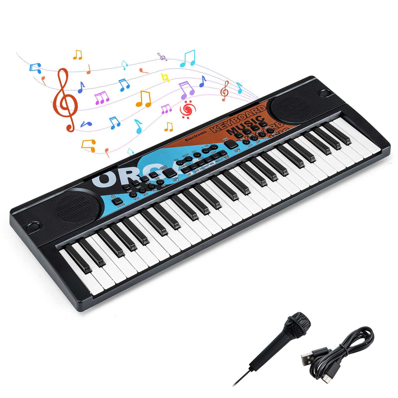 COSTWAY Home-Keyboard (1-St), Kinder Klavier Keyboard, Musikinstrument-Spielzeug, für Kinder