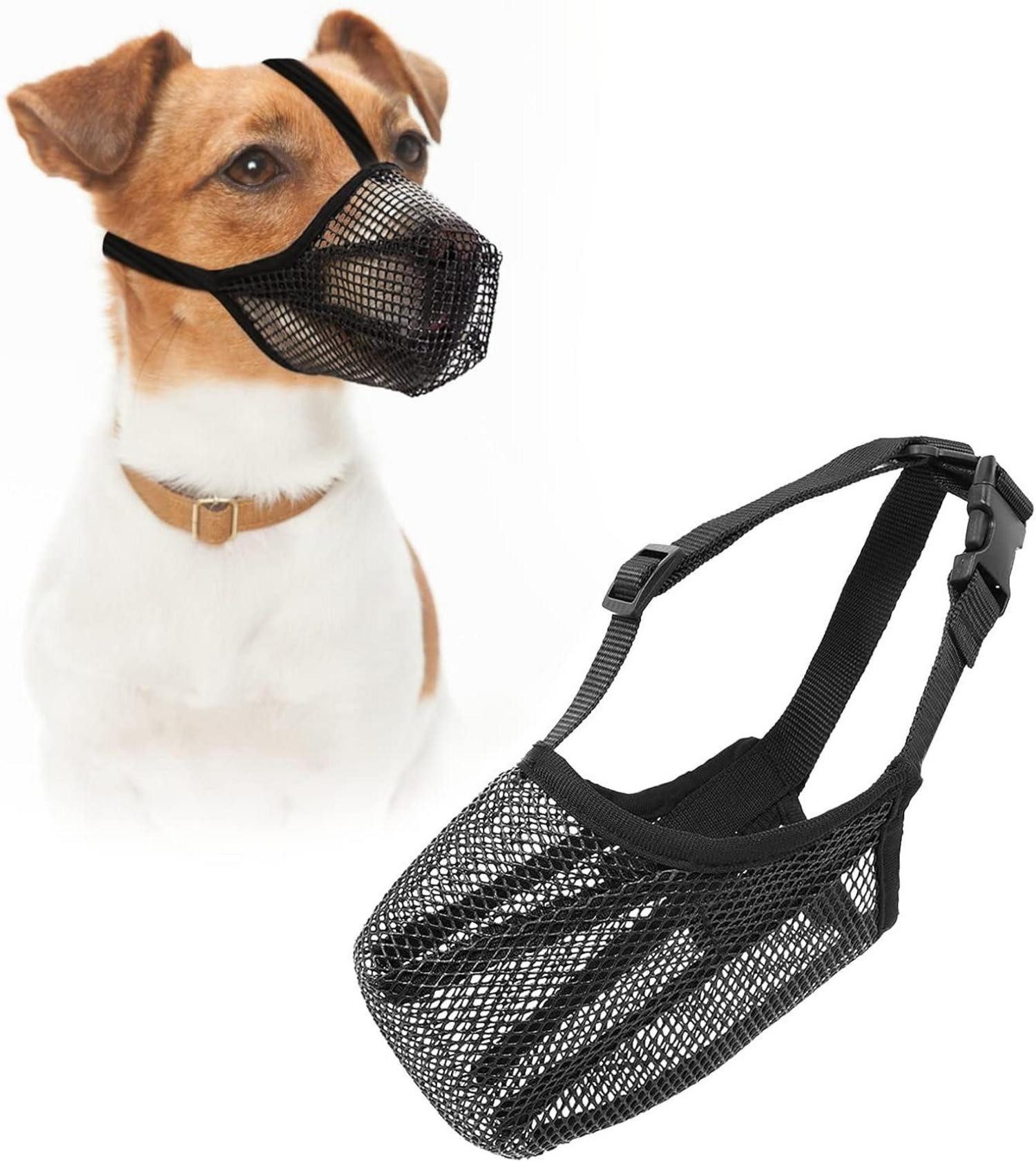 LuxusKollektion Schutzkragen Maulkorb Hunde Abgerundetem Mesh Verstellbare Schlaufe XS-L