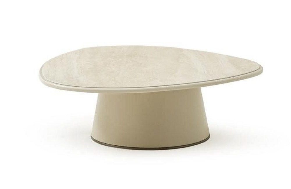 Xlmoebel Couchtisch Ovaler Dreieck Tisch von XLMOEBEL in Beige, Keramik, pflegeleicht (Packung, 1-St), Made in Europa