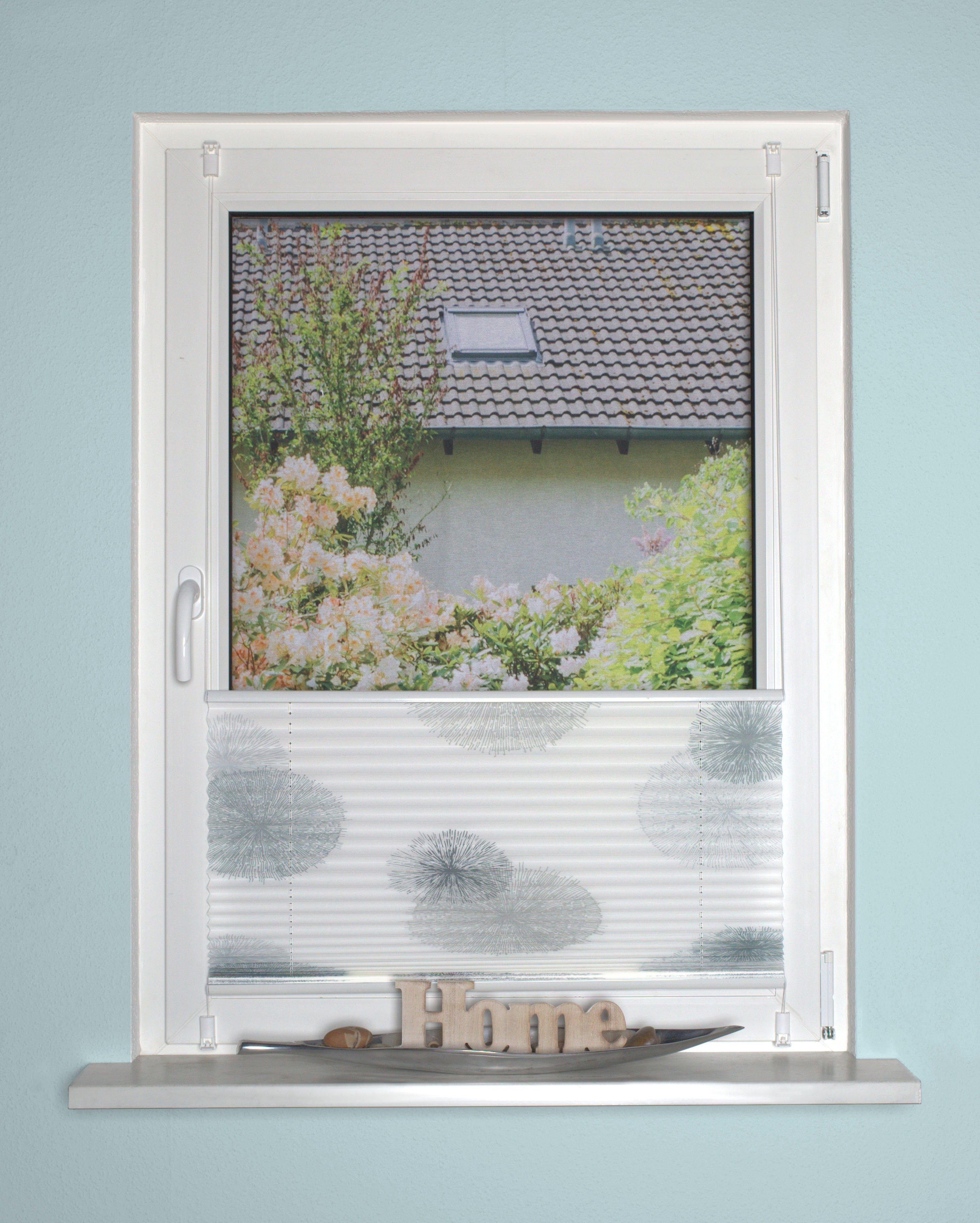 HOME WOHNIDEEN Plisseerollo RAWLINS, mit Hakenaufhängung, halbtransparent