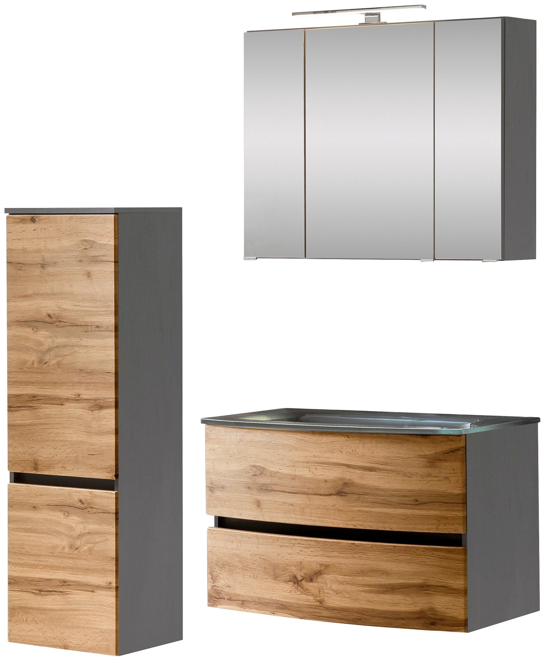 welltime Badezimmer-Set Kaunas, (Set, 3-St), bestehend aus Waschtisch-Set m günstig online kaufen