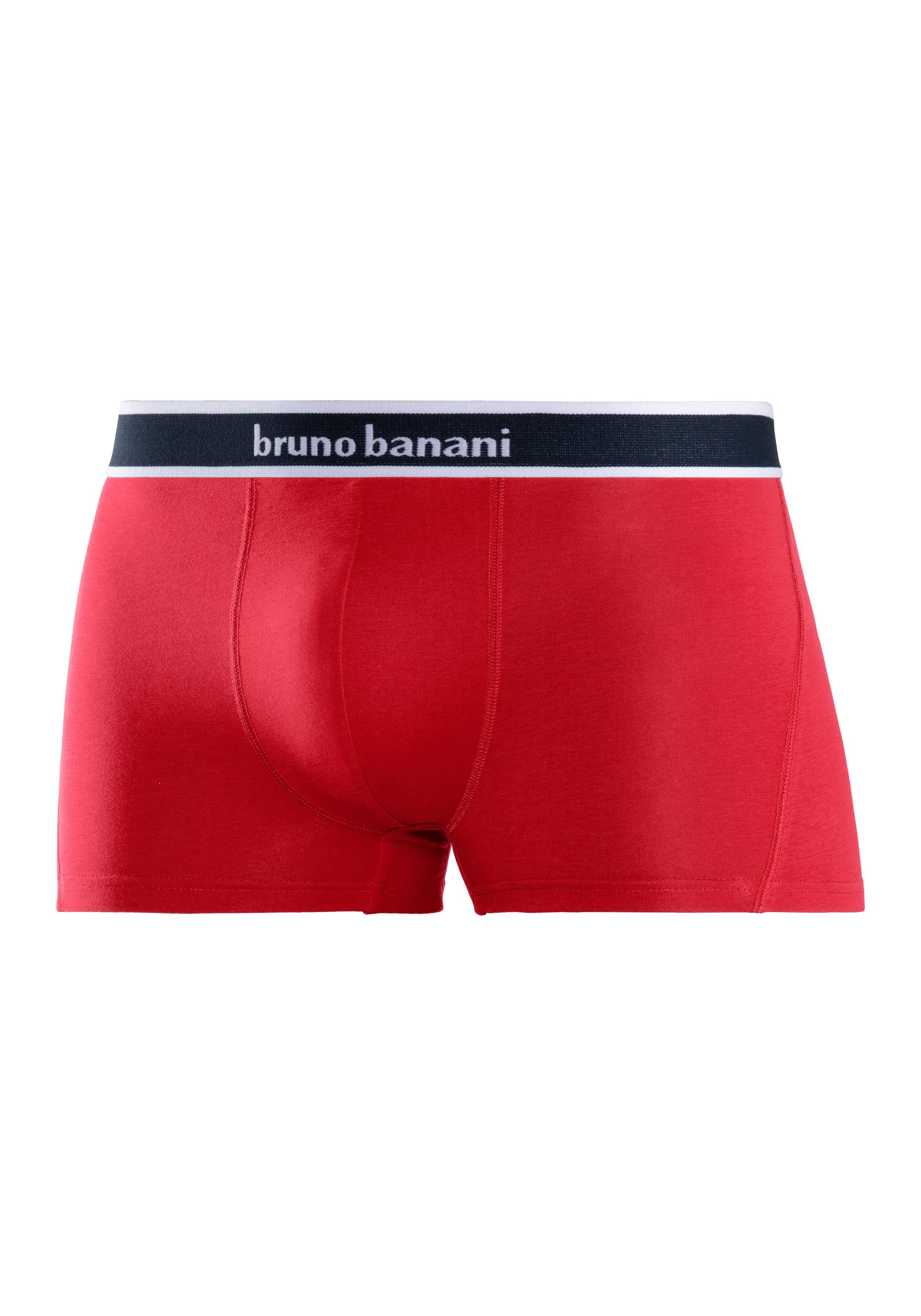 Bruno Banani rot, 4-St) (Packung, schwarz, Boxer royalblau grau-meliert