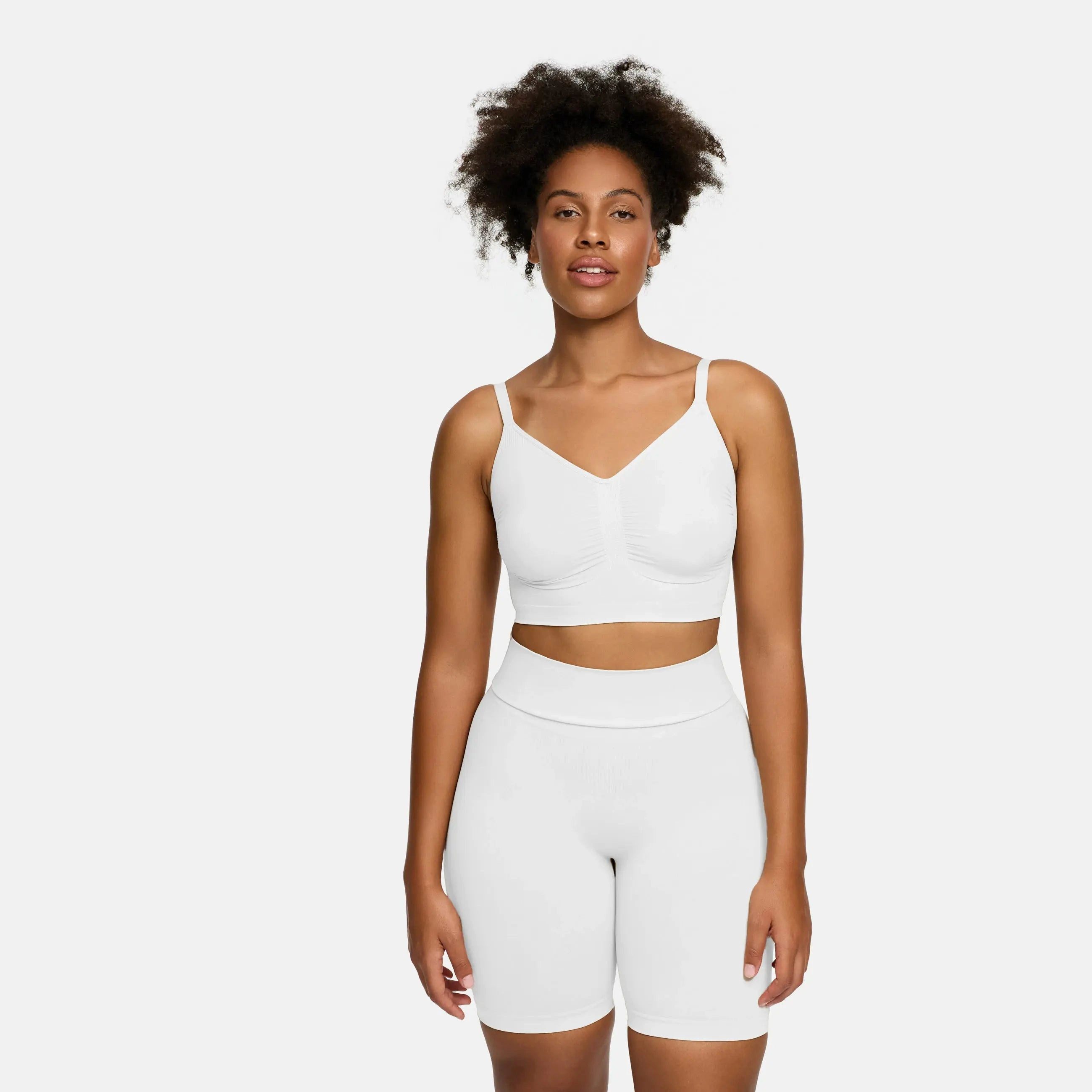 cfab Shapingpants High Waisted Shaping Shorts-Weiß-3XL