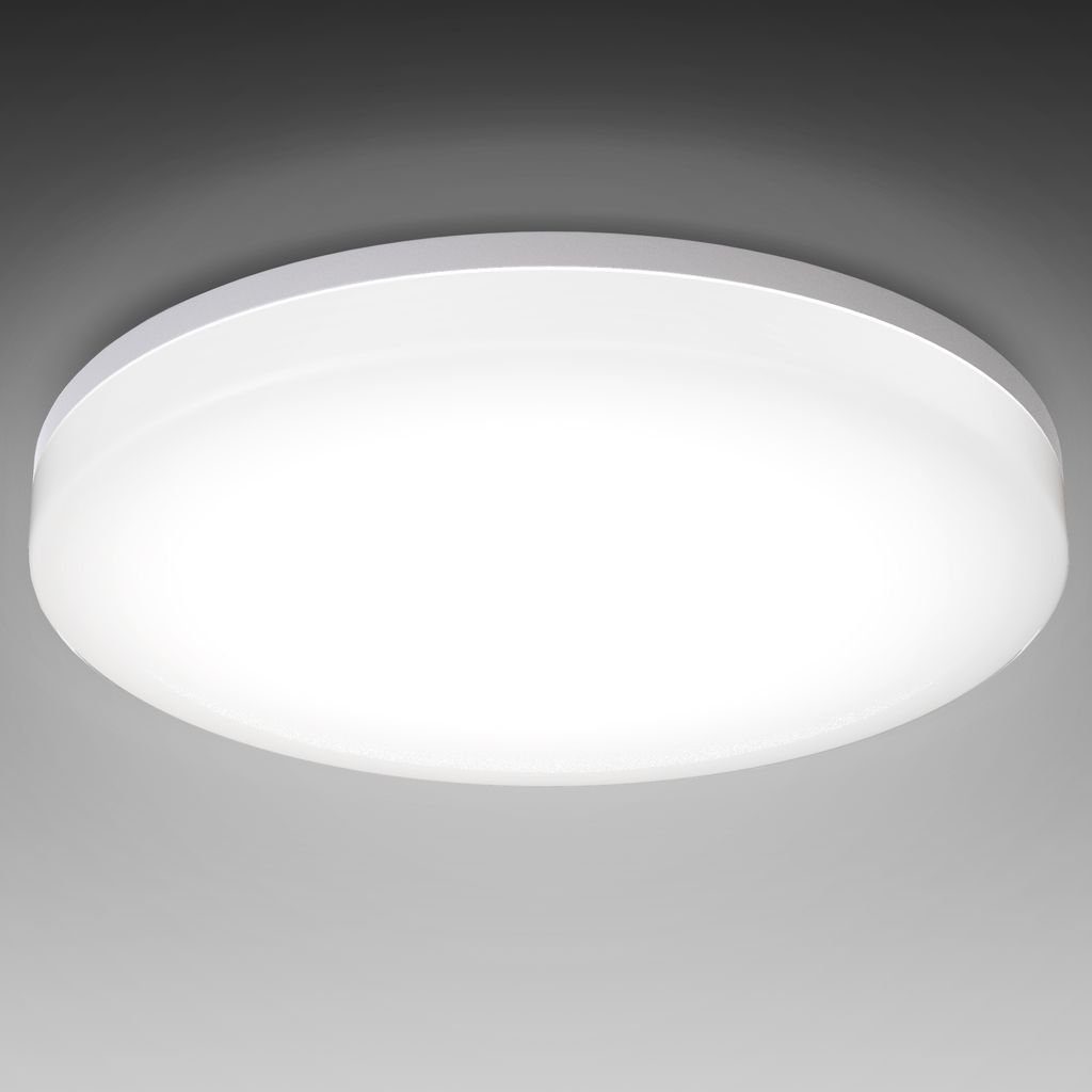 LED Deckenleuchte, Flur LED Deckenlampe, Warmweiß, 24W, fest IP54, Badezimmer-Lampe, Deckenleuchte,Küche, integriert, B.K.Licht