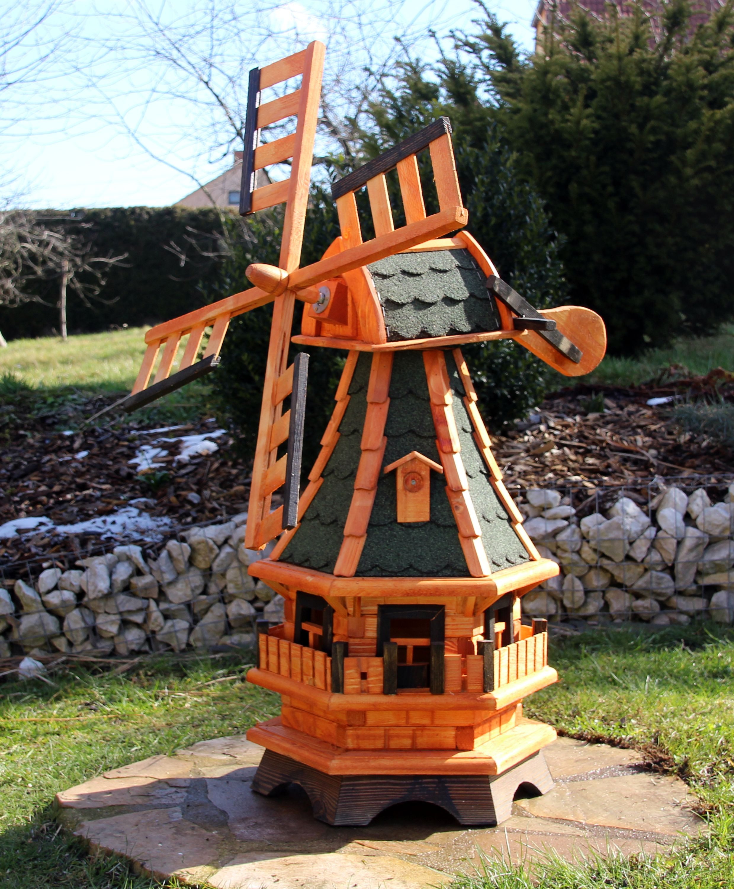 Holzdekoladen Deko-Windrad Gartenwindmühle, Windmühlen, Handarbeit mit günstig online kaufen