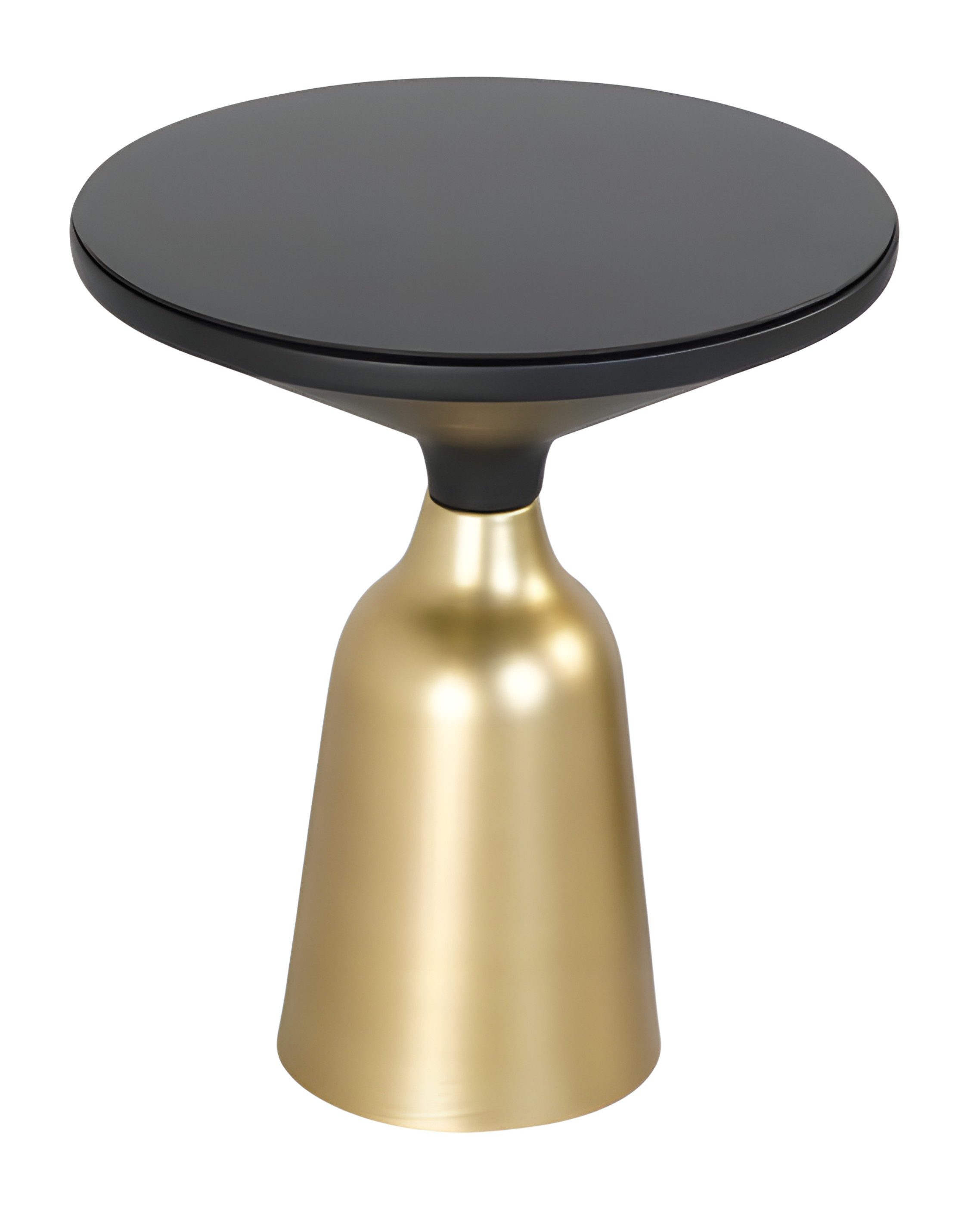 Xlmoebel Satztisch Holz Beistelltisch in Gold mit modernem Design und runder Form (Einzeln, 1-St., Beistelltisch), Made in Europa