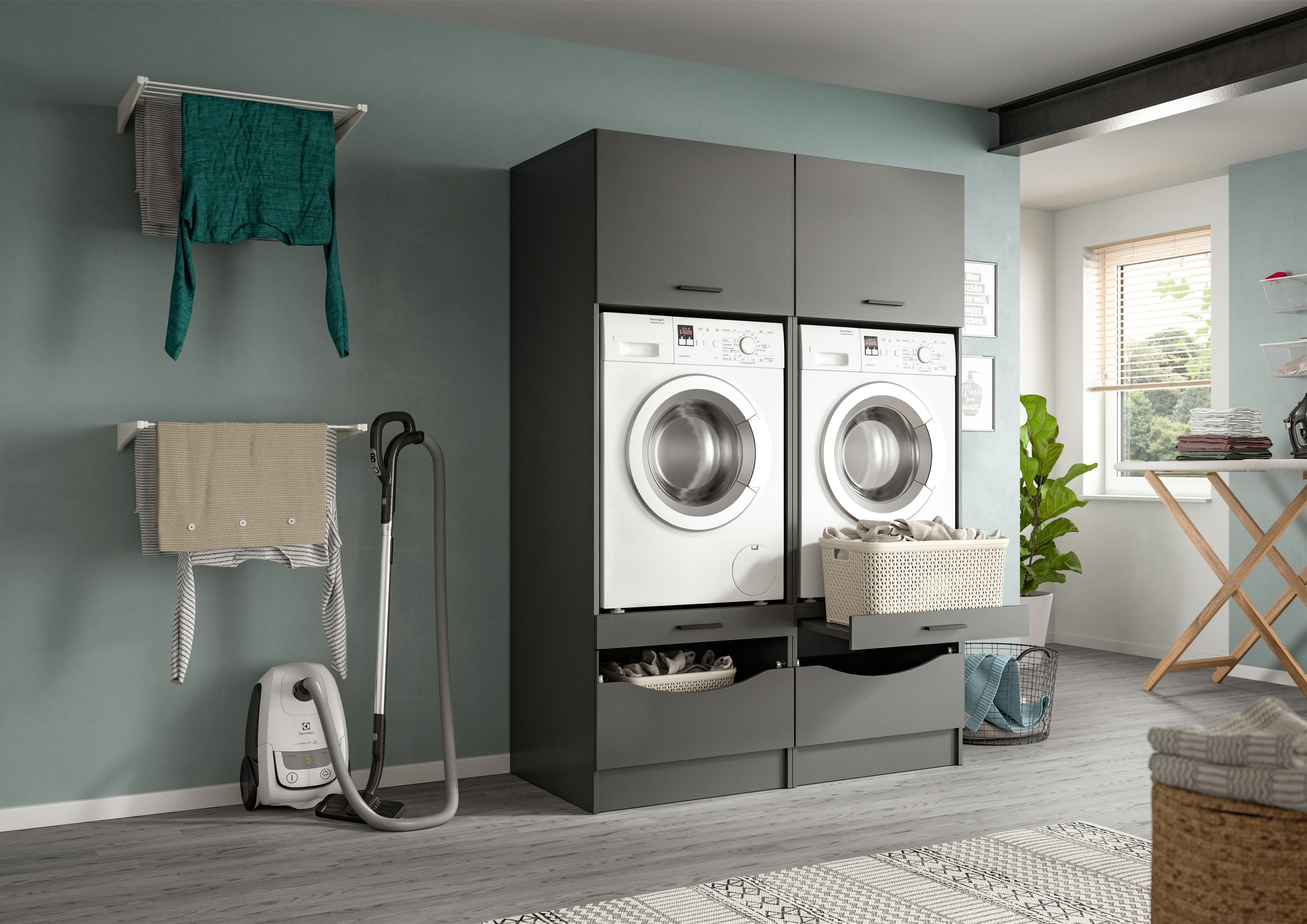 welltime Badmöbel-Set FALAS, TOPSELLER!, 2-teilig, Hauswirtschaftsraum Set, günstig online kaufen