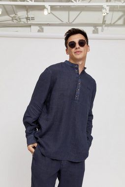 MAZINE Langarmshirt Linen Shirt aus 100 % veganen Materialien.