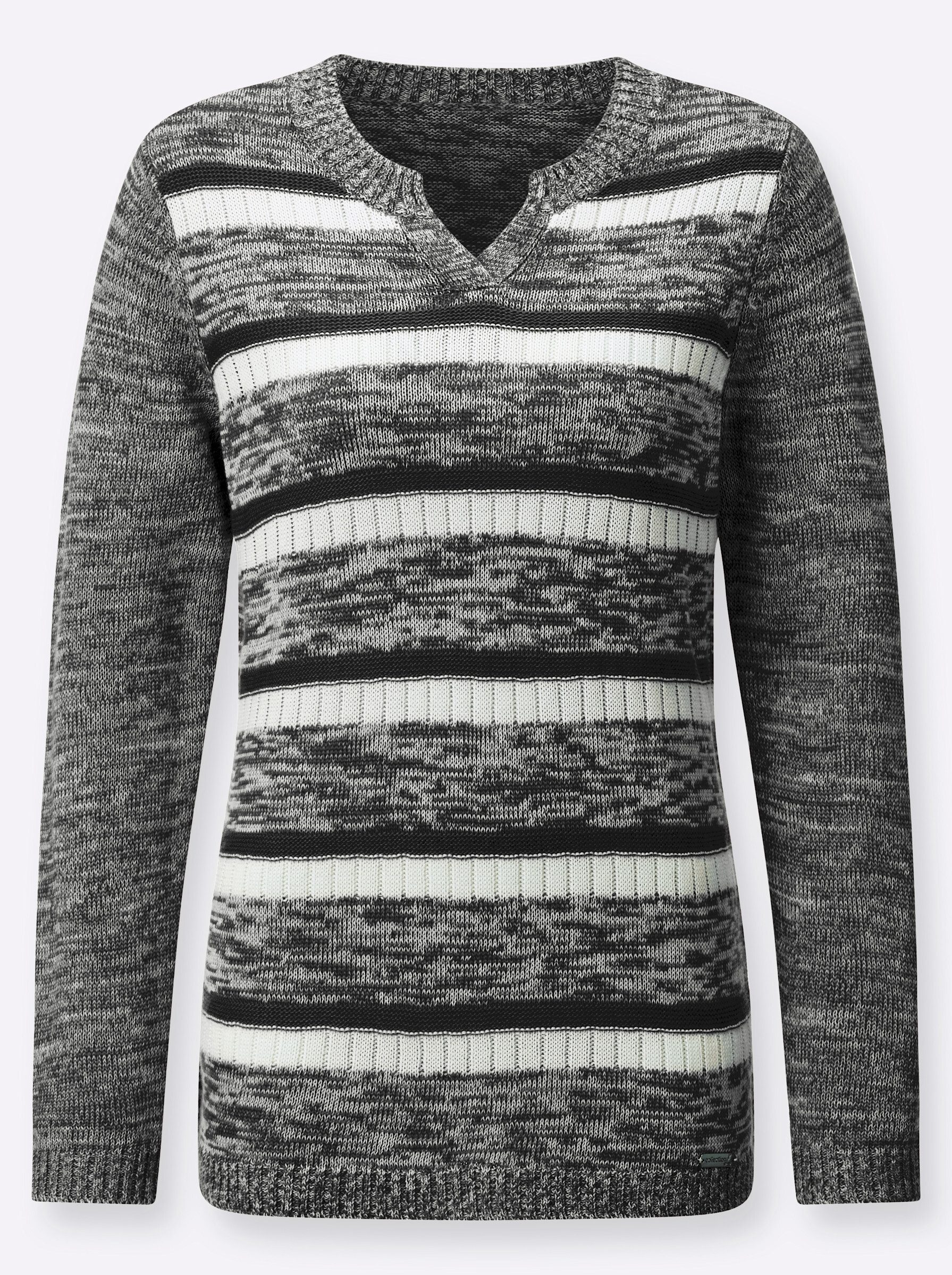 Strickpullover Pullover Langarm Mustermix gestrickt