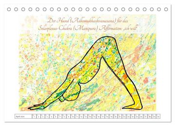 CALVENDO Wandkalender Chakren Yoga (Tischkalender 2024 DIN A5 quer), CALVENDO Monatskalender