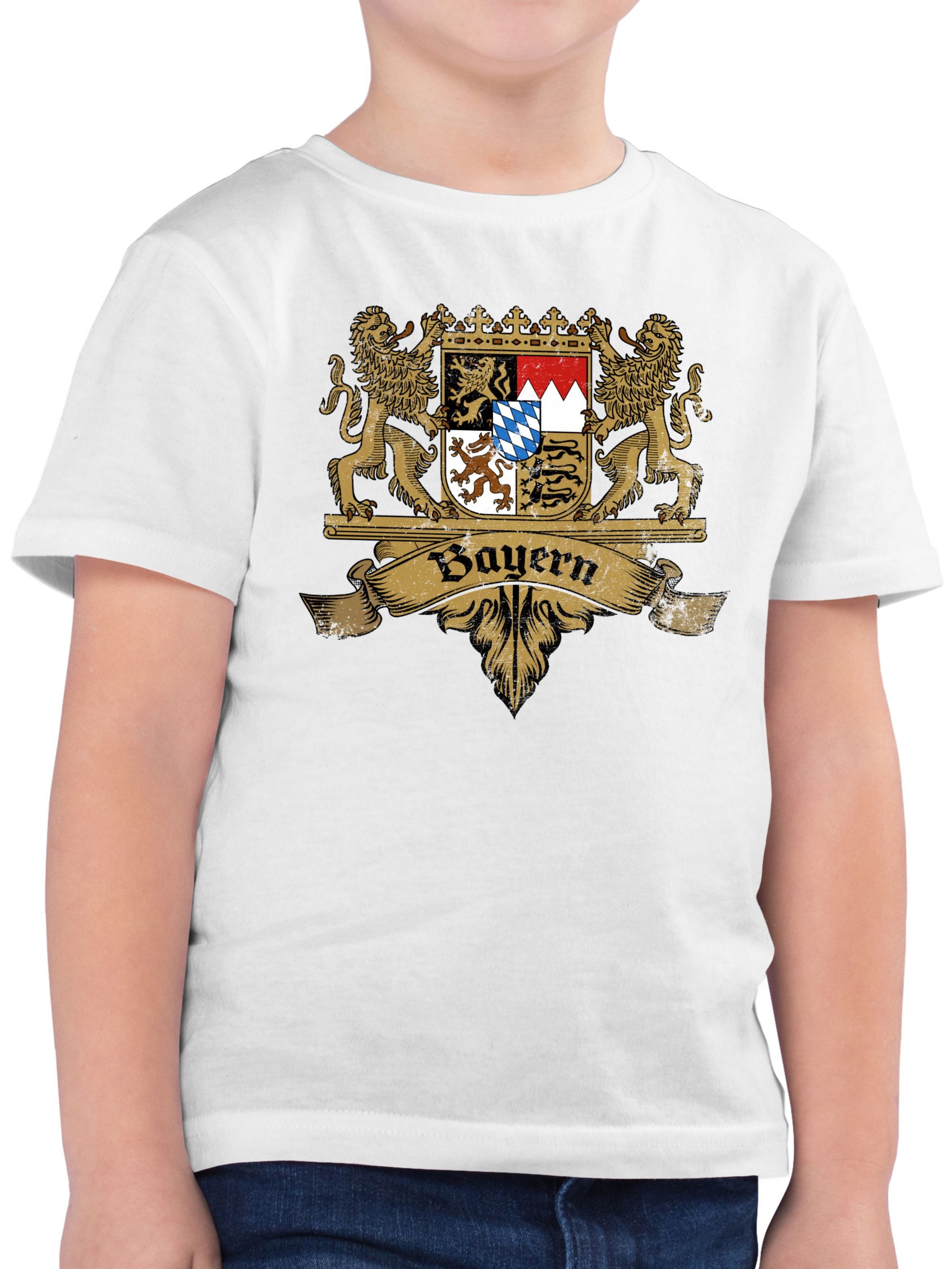 Shirtracer T-Shirt Bayern Wappen Bayernland Freistaat Bayern (1-tlg) Mode für Oktoberfest Kinder Outfit