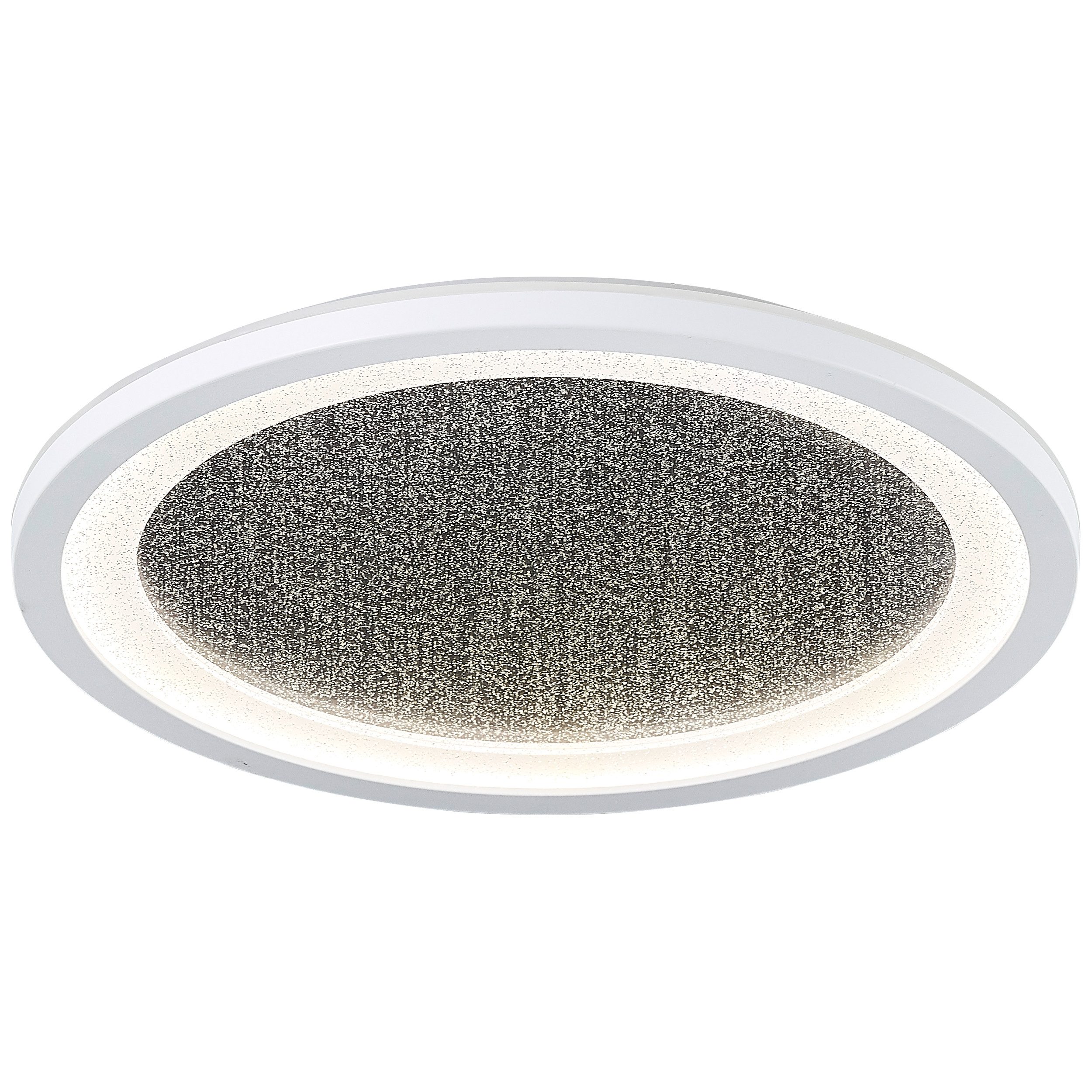 BreLight LED Deckenleuchte Tanida, LED fest integriert, Neutralweiß, LED-Deckenlampe mit Glitzereffekt, 22 W, 2200 lm, 4000 K, weiß