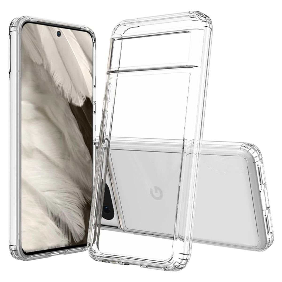 CoverKingz Handyhülle Hülle für Google Pixel 8 Handy Case Hybrid Silikon Bumper Schutzhülle 15,74 cm (6,2 Zoll), Backcover Schutzhülle Transparent Hybrid Silikonhülle