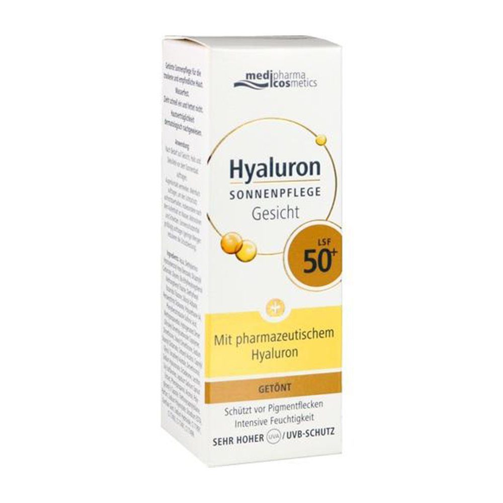 Sonnenschutzcreme HYALURON SONNENPFLEGE Gesicht Creme LSF 50+ getönt, 50 ml