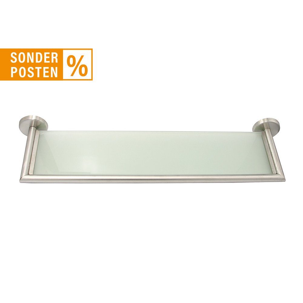Stabilo Sanitär Wandhalter Edelstahl Bad Ablage 54cm Glasablage matt gebürstet