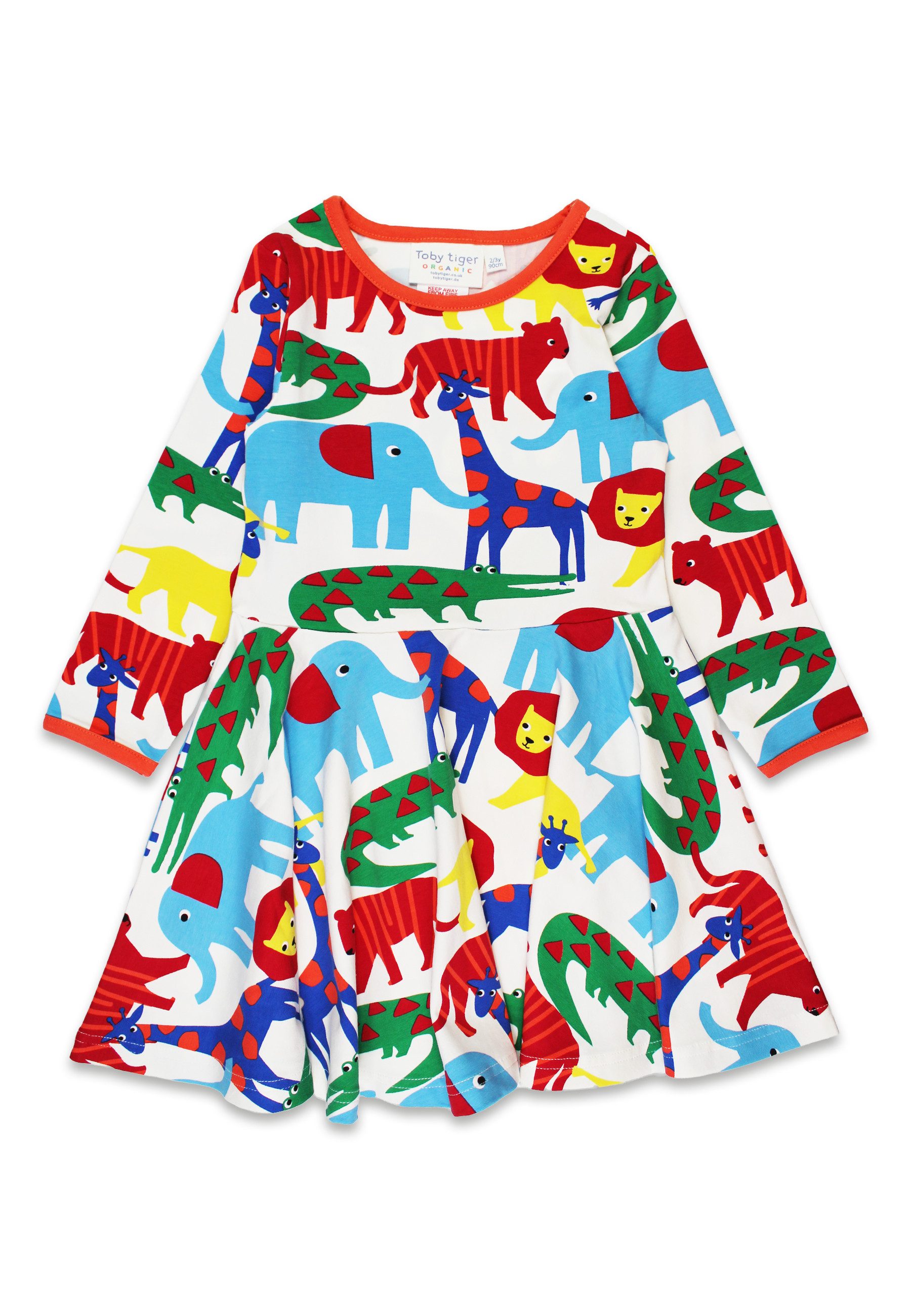 Toby Tiger Shirtkleid Skaterkleid mit Safari Print
