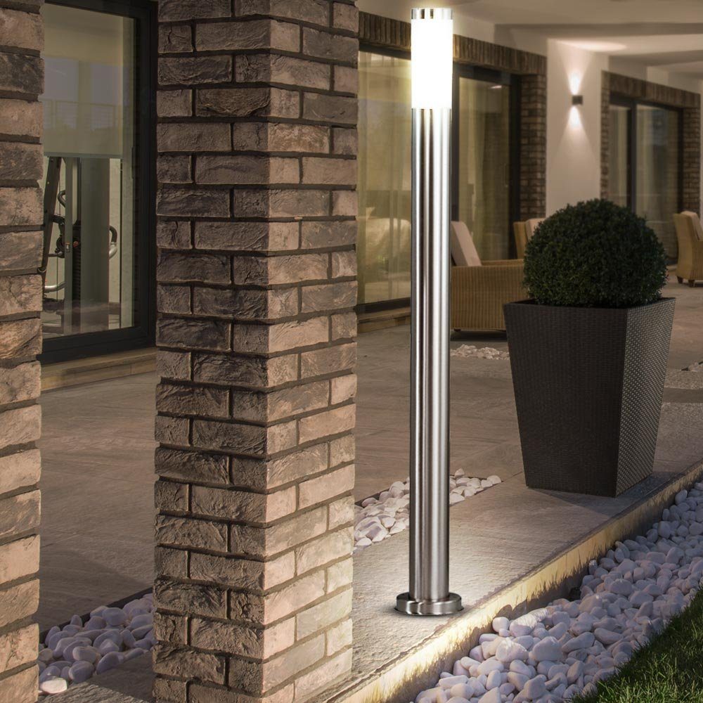 etc-shop LED Außen-Stehlampe, Leuchtmittel inklusive, Warmweiß, Säulenleuchte Stehleuchte Außenleuchte Balkonleuchte