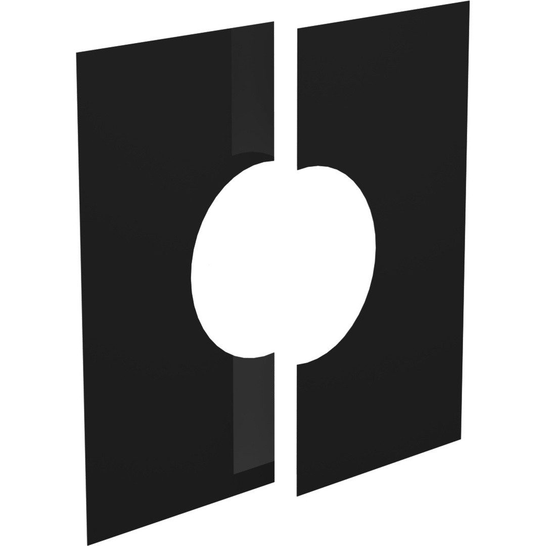 Jeremias Schornstein DW-Black Ø 150 mm Deckenblende 0° zweiteilig, Ø 150 mm