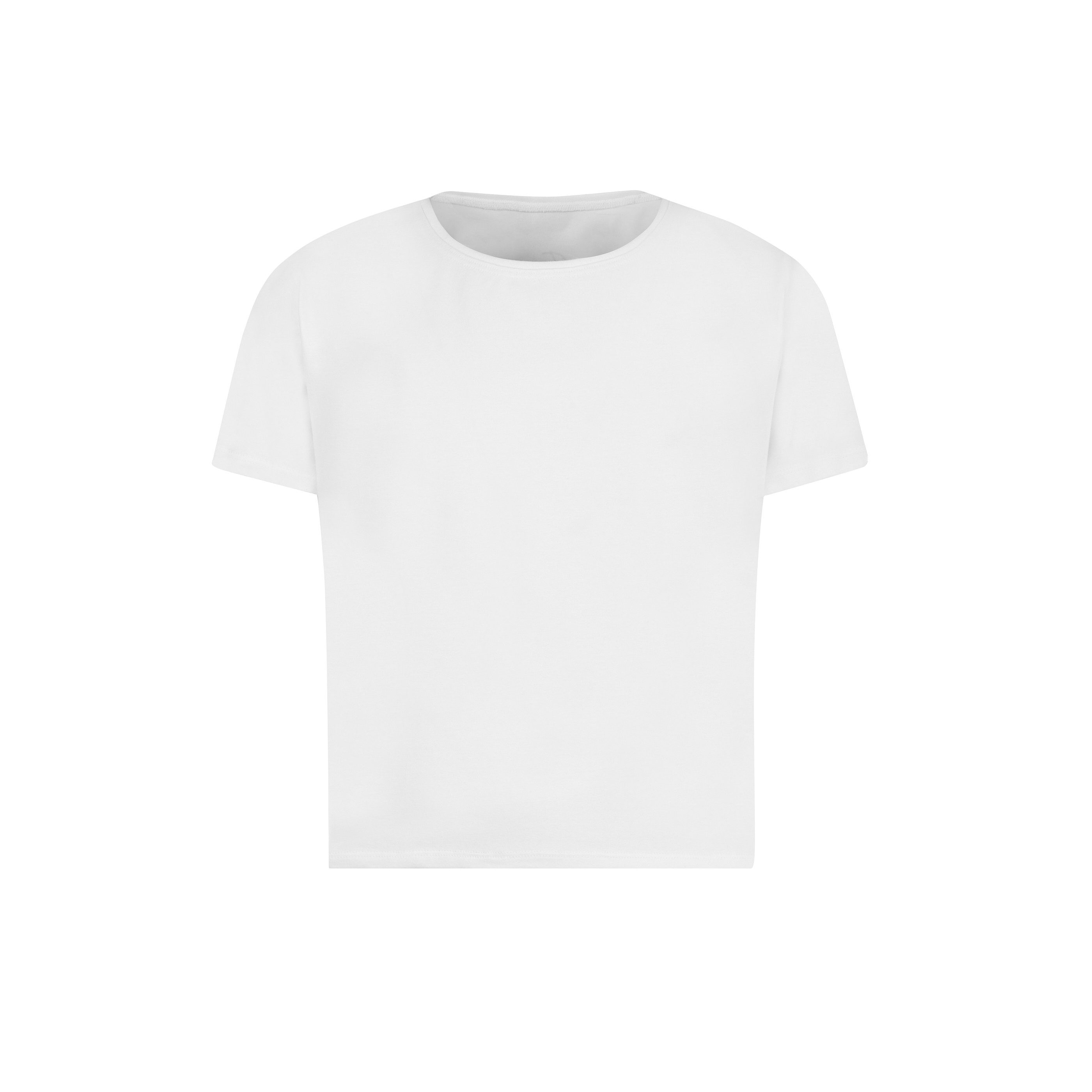 Evoni T-Shirt Damen kurzes Kurzarmshirt aus weichem Baumwollstoff