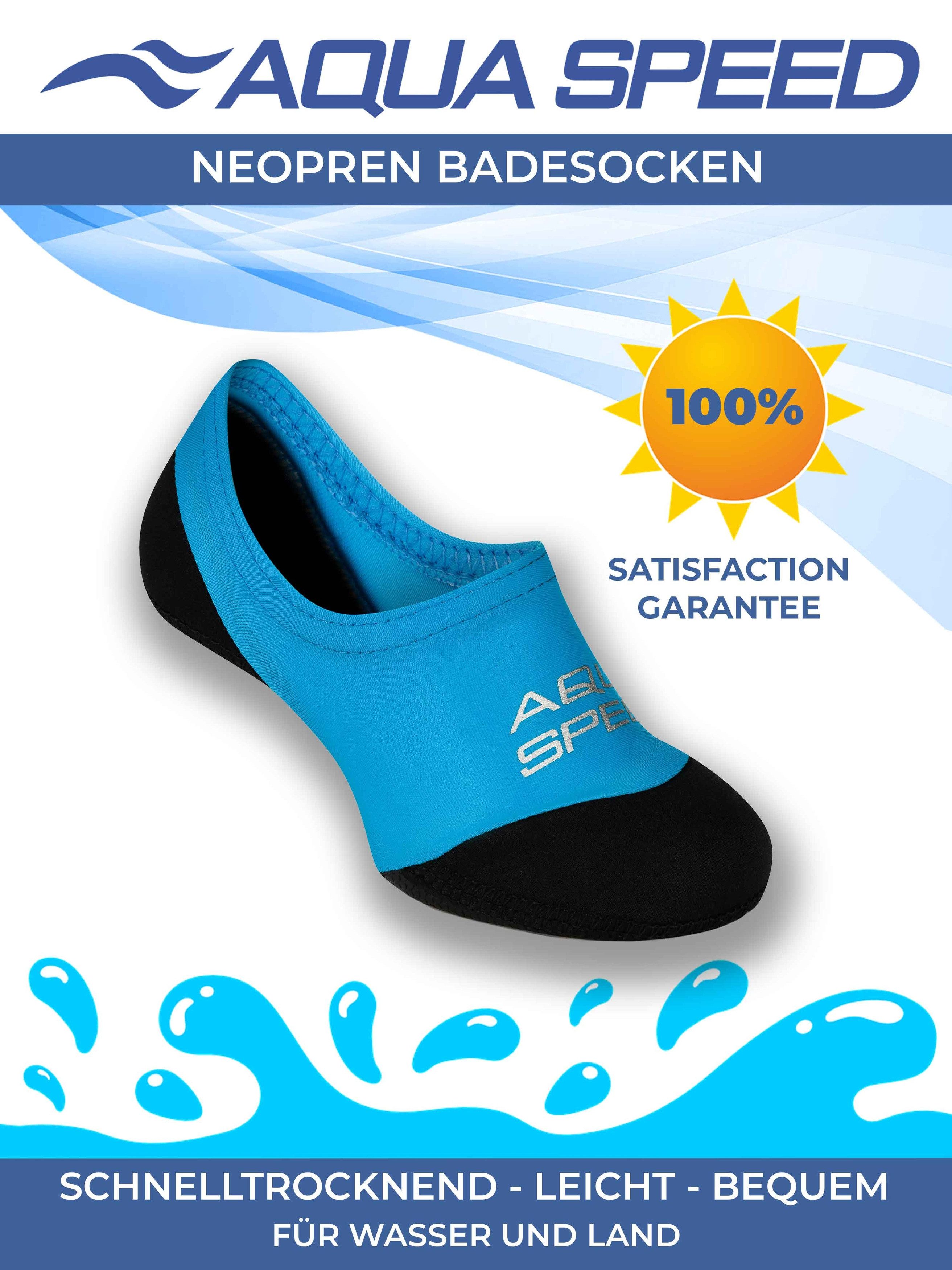 Aqua Speed Neopren-Badesocken Damen 36/37 – Bequem & wasserfest für Aktivitäten Wasserschuh (Aqua-Strandsocken mit Grip – rutschfest & schnelltrocknend, Neopren – Bild 2 von 5