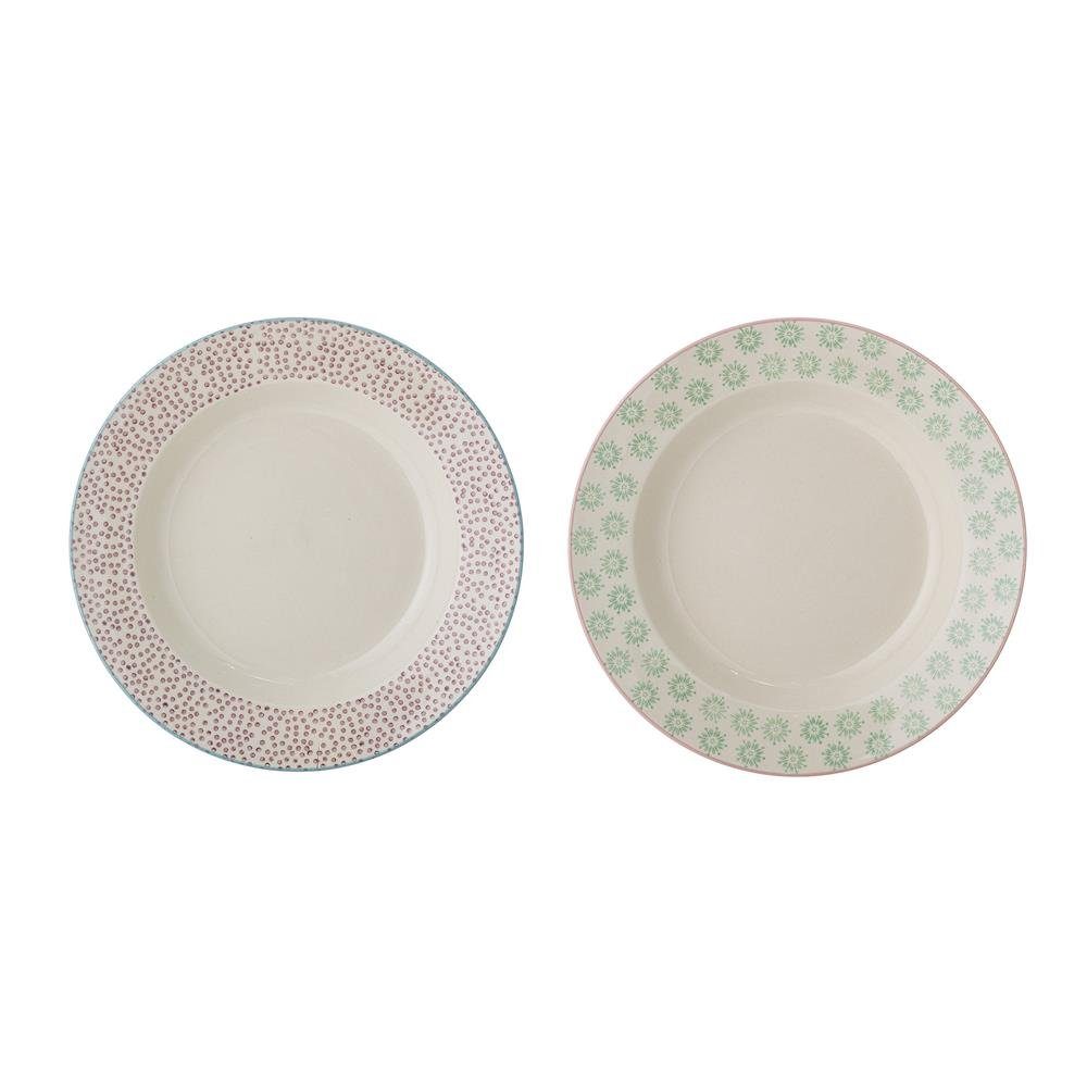 Bloomingville Тарелки Patrizia Nudelteller 2er Set, Durchmesser 25 cm, aus Steingut, Паста тарелка, Суповая тарелка, tiefe Тарелки, dänisches Design